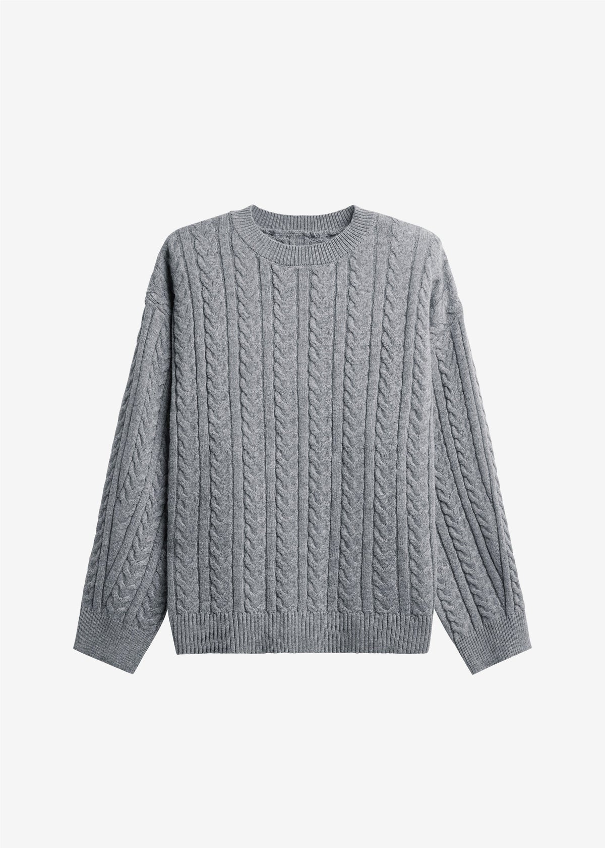 Karmoy Cable Knit Padded Sweater - Grey – view 9 of 9