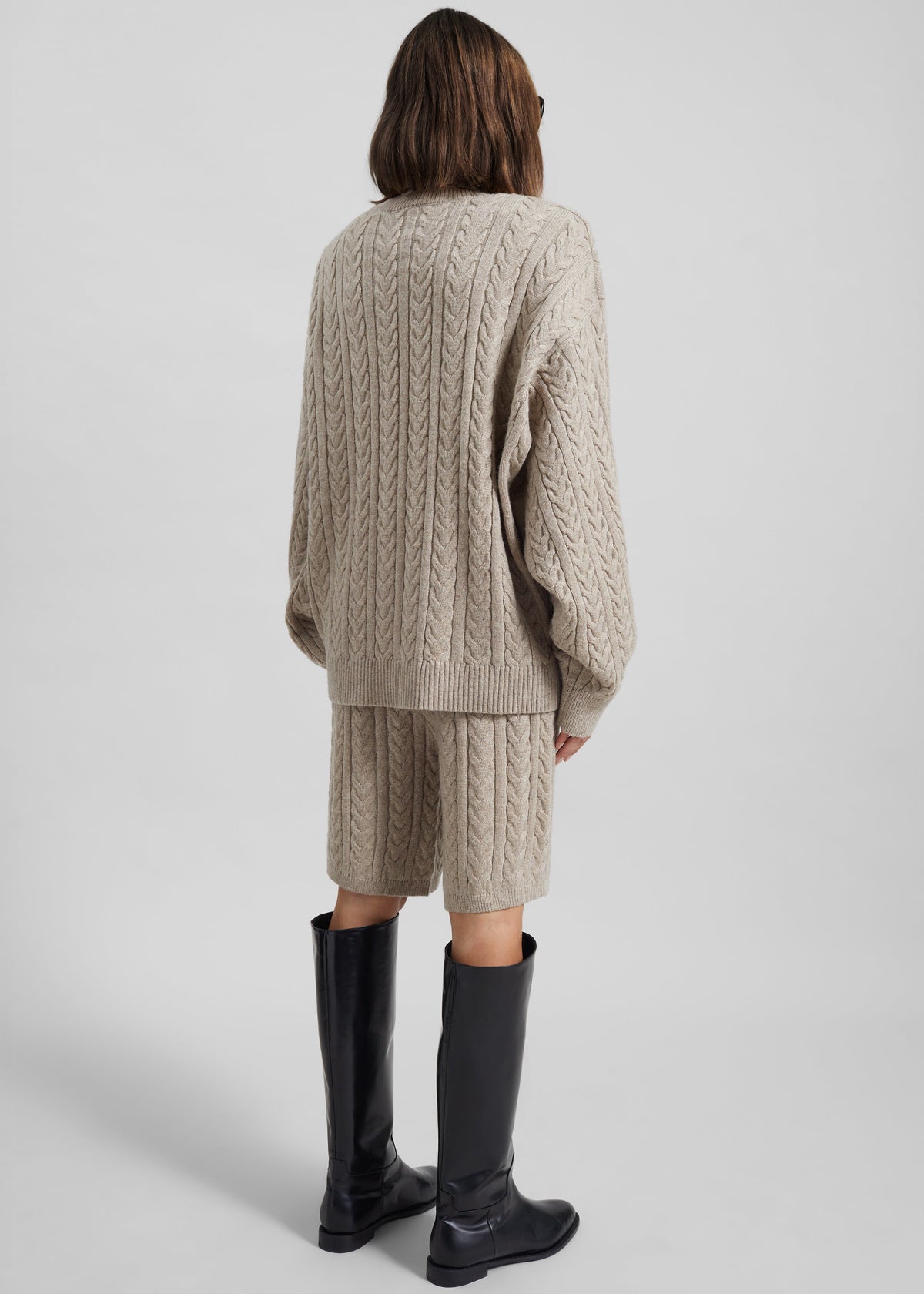 Karmoy Cable Knit Shorts - Beige – view 7 of 8