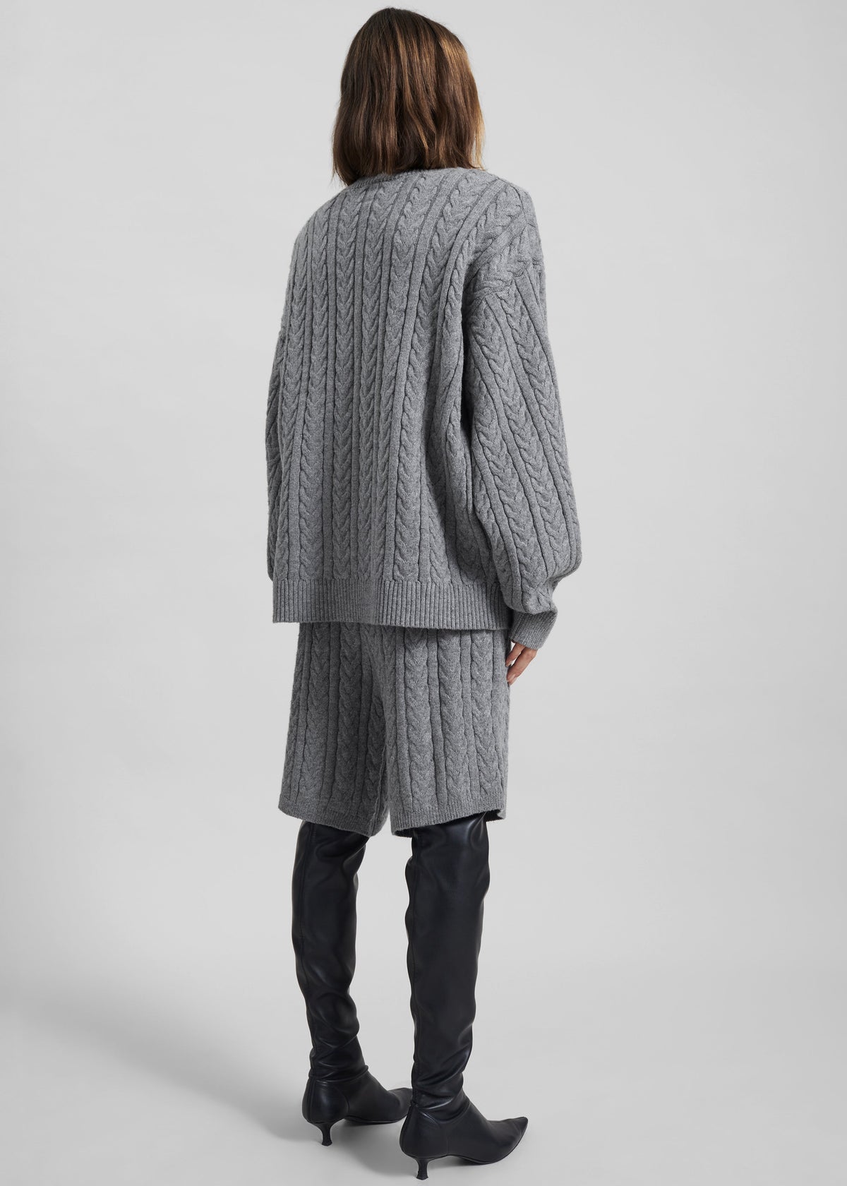 Karmoy Cable Knit Shorts - Grey – view 6 of 7