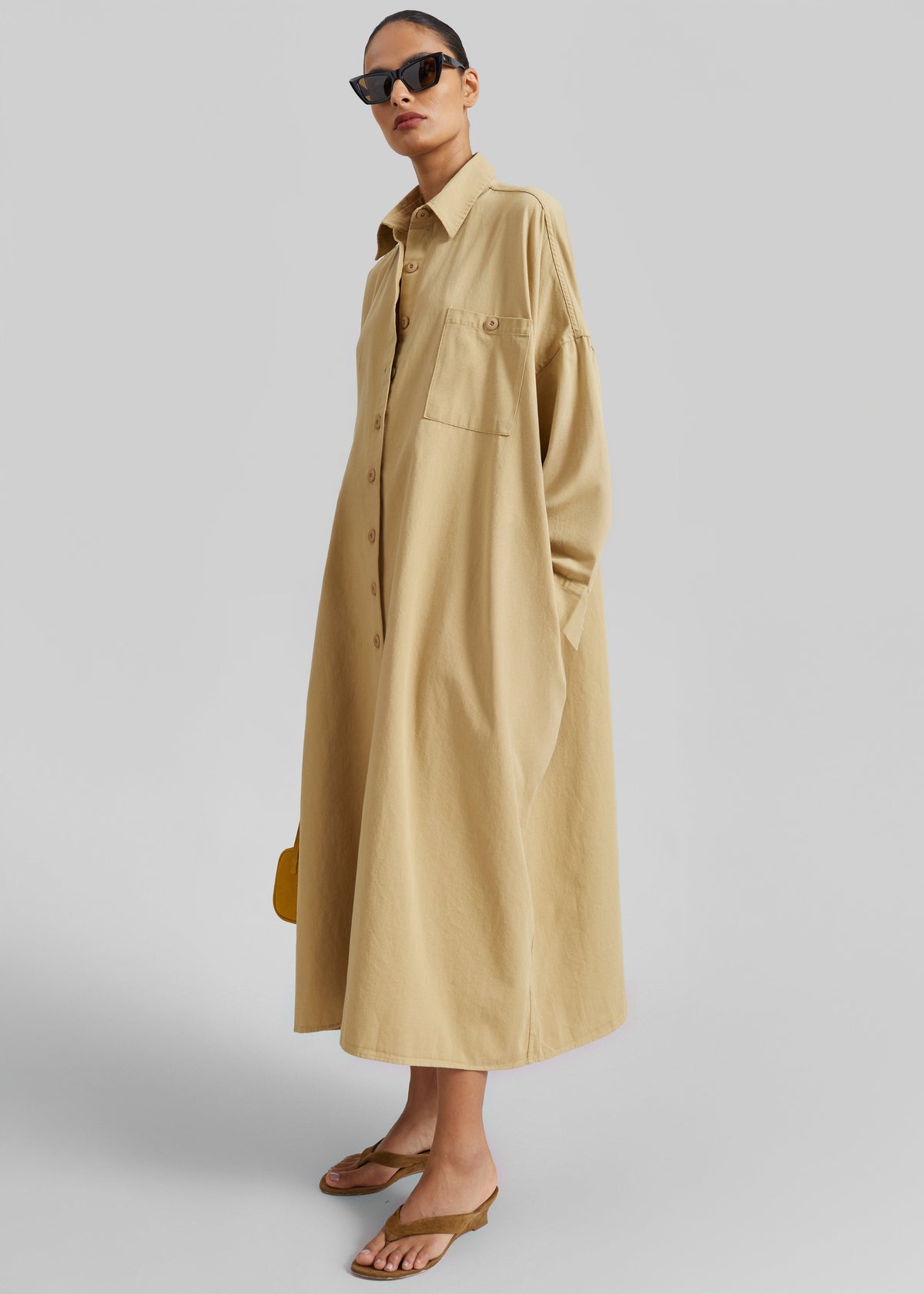 Kason Oversized Shirt Dress - Sahara – view 2 of 7