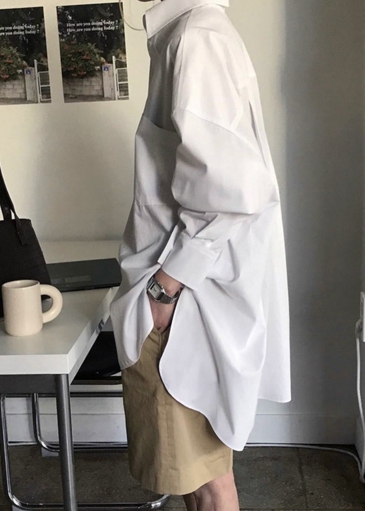 Kat Soft Oversized Shirt - White – view 2 of 14