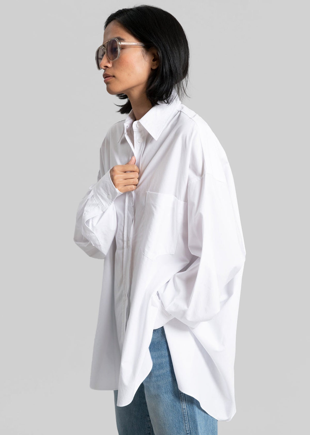 Kat Soft Oversized Shirt - White – view 1 of 14