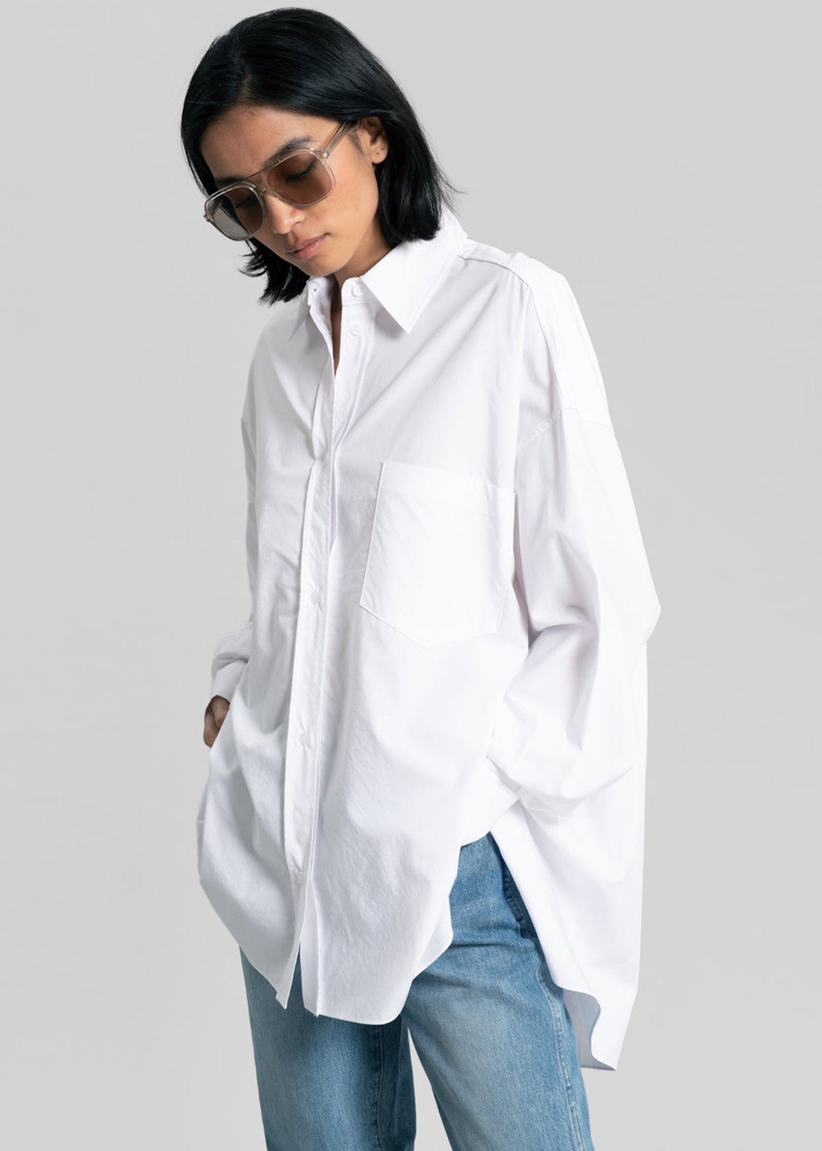 Kat Soft Oversized Shirt - White – view 11 of 14