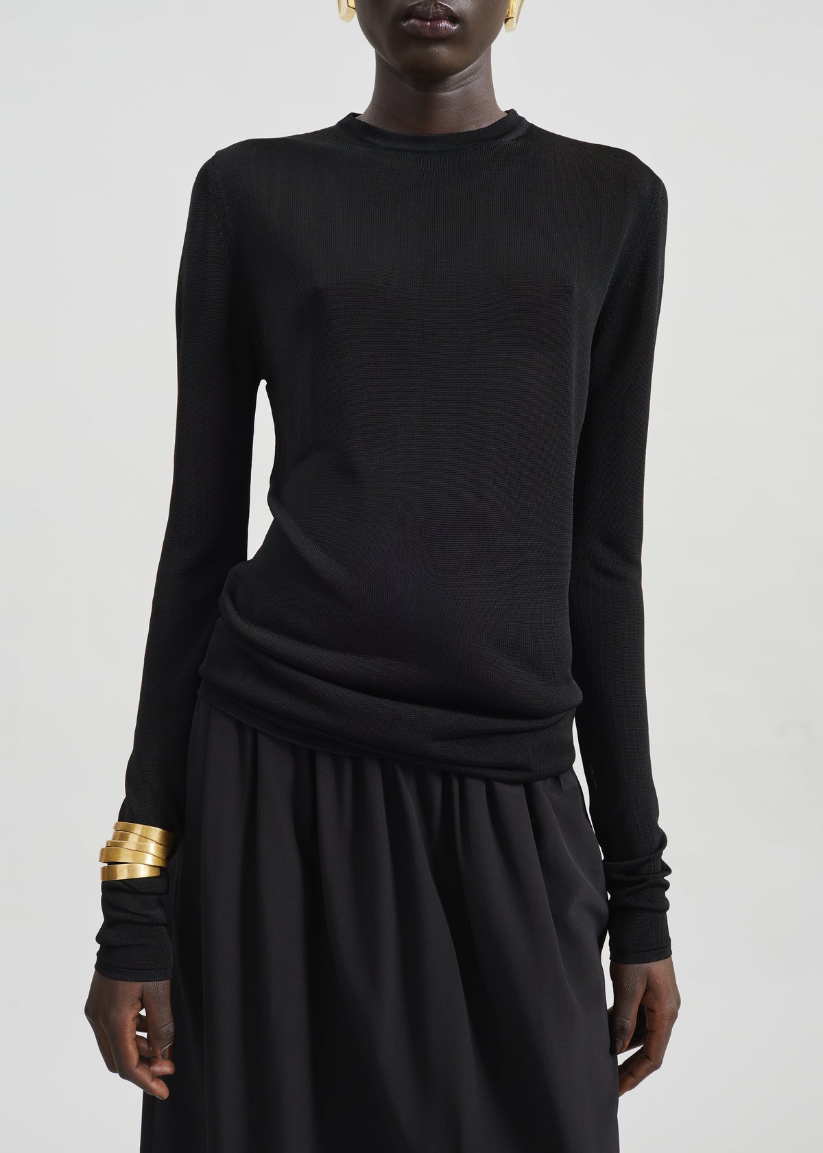 Kazel Thin Knit Top - Black – view 2 of 7