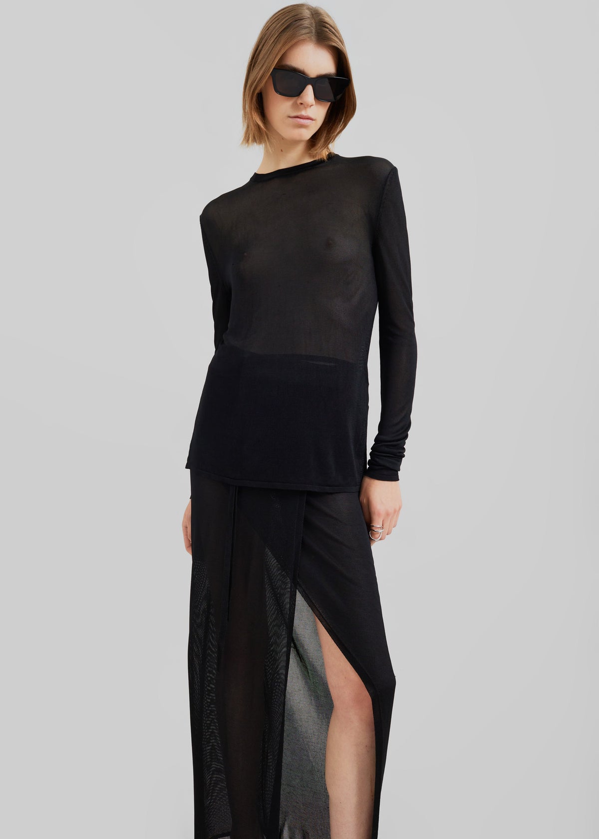 Kazel Thin Knit Top - Black – view 6 of 7