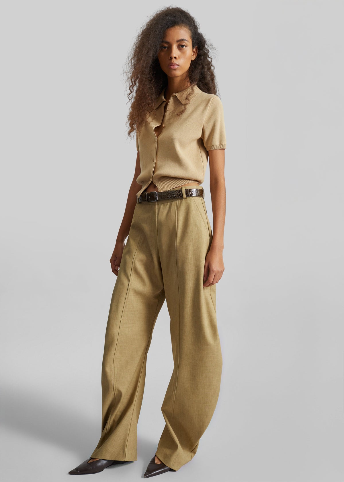 Keasden Barrel Leg Trousers - Camel – view 4 of 10