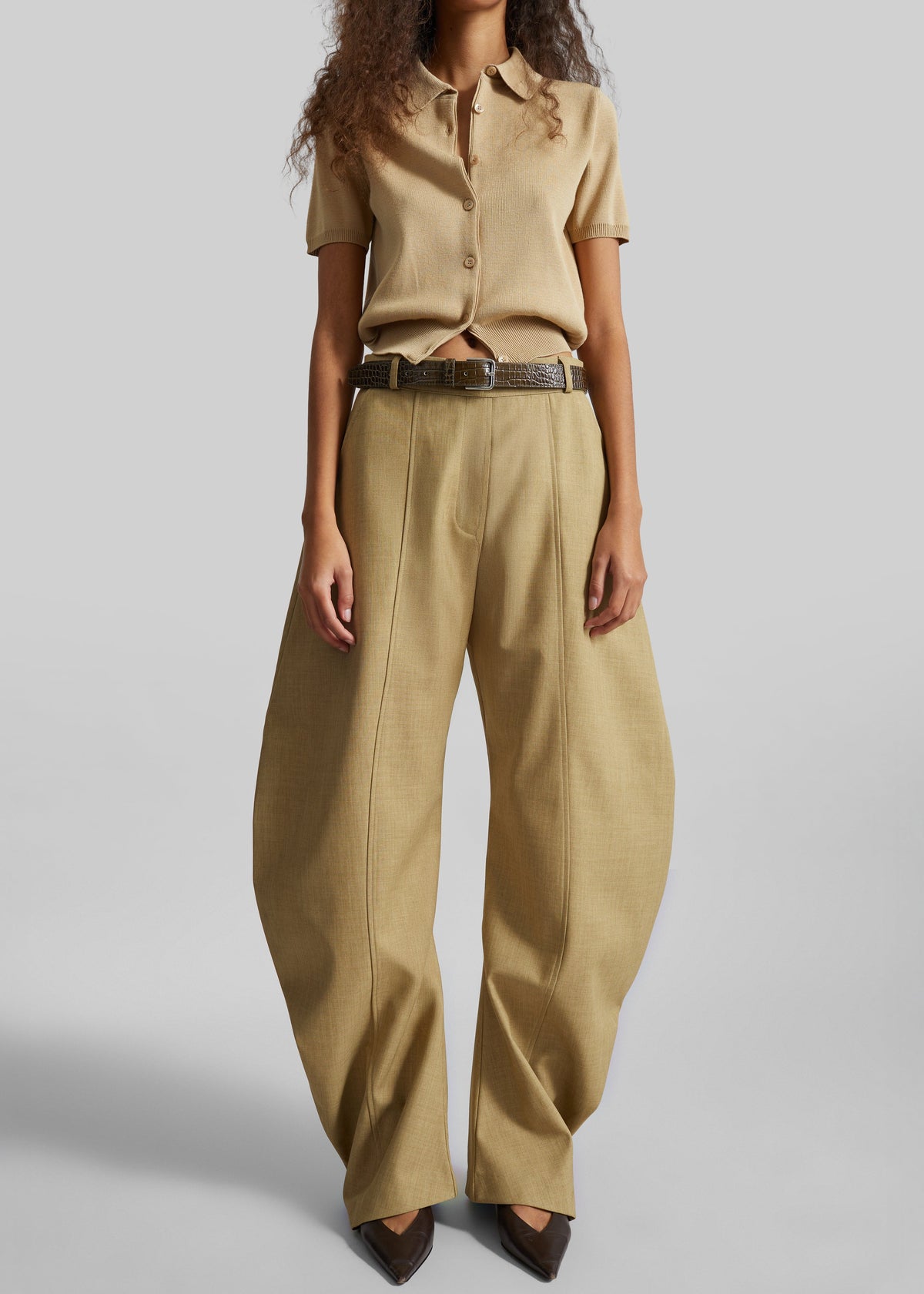 Keasden Barrel Leg Trousers - Camel – view 2 of 10