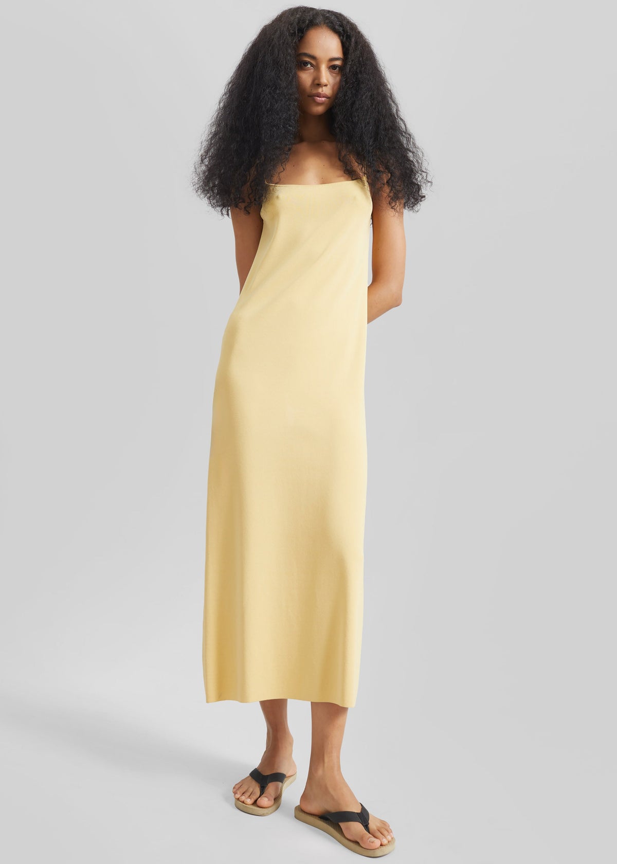 Keira Knit Midi Dress - Yellow – view 1 of 7