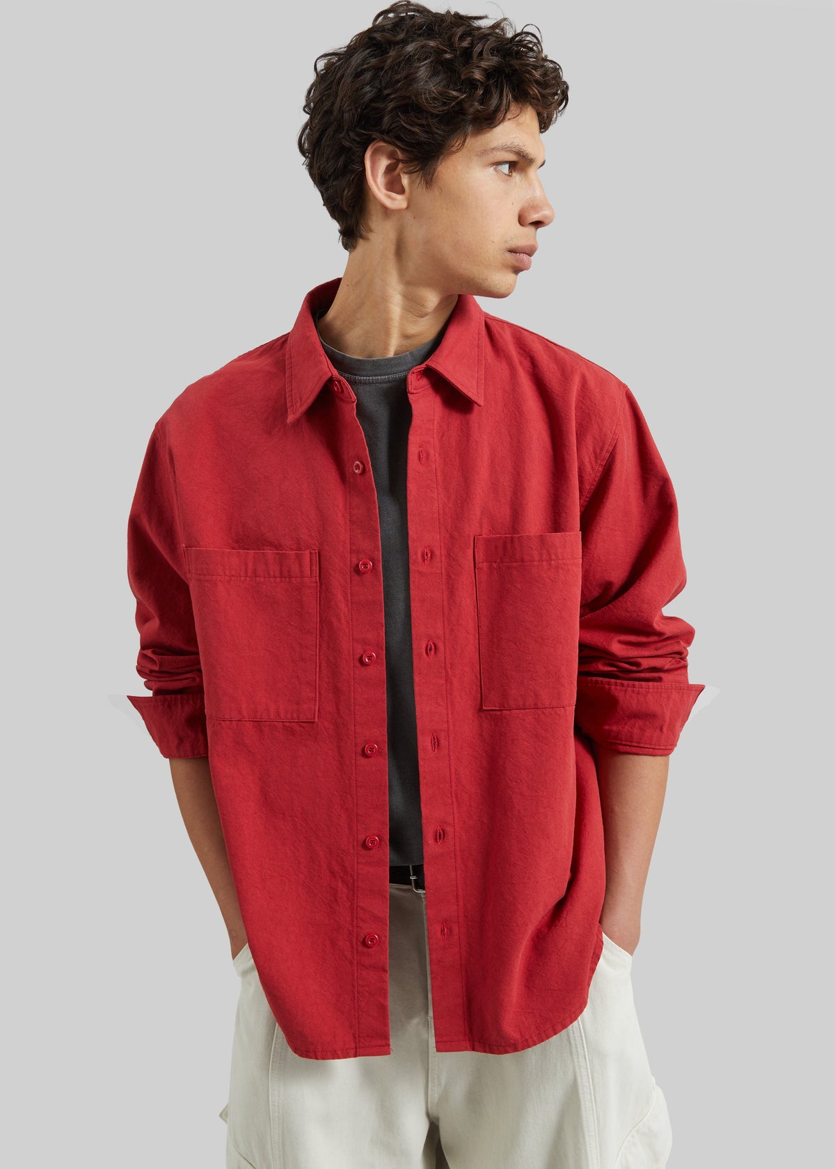 Keller Cotton Shirt - Red – view 1 of 7