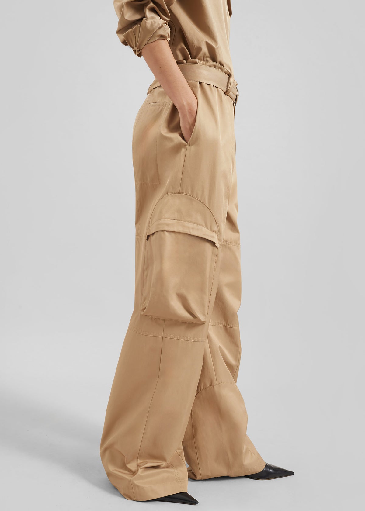 Kelly Cotton Cargo Pants - Camel – view 6 of 9