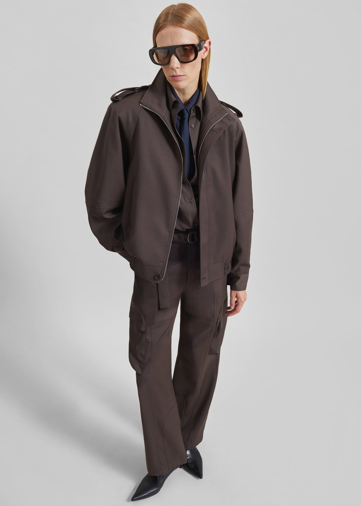 Kelly Padded Blouson - Brown – view 3 of 8