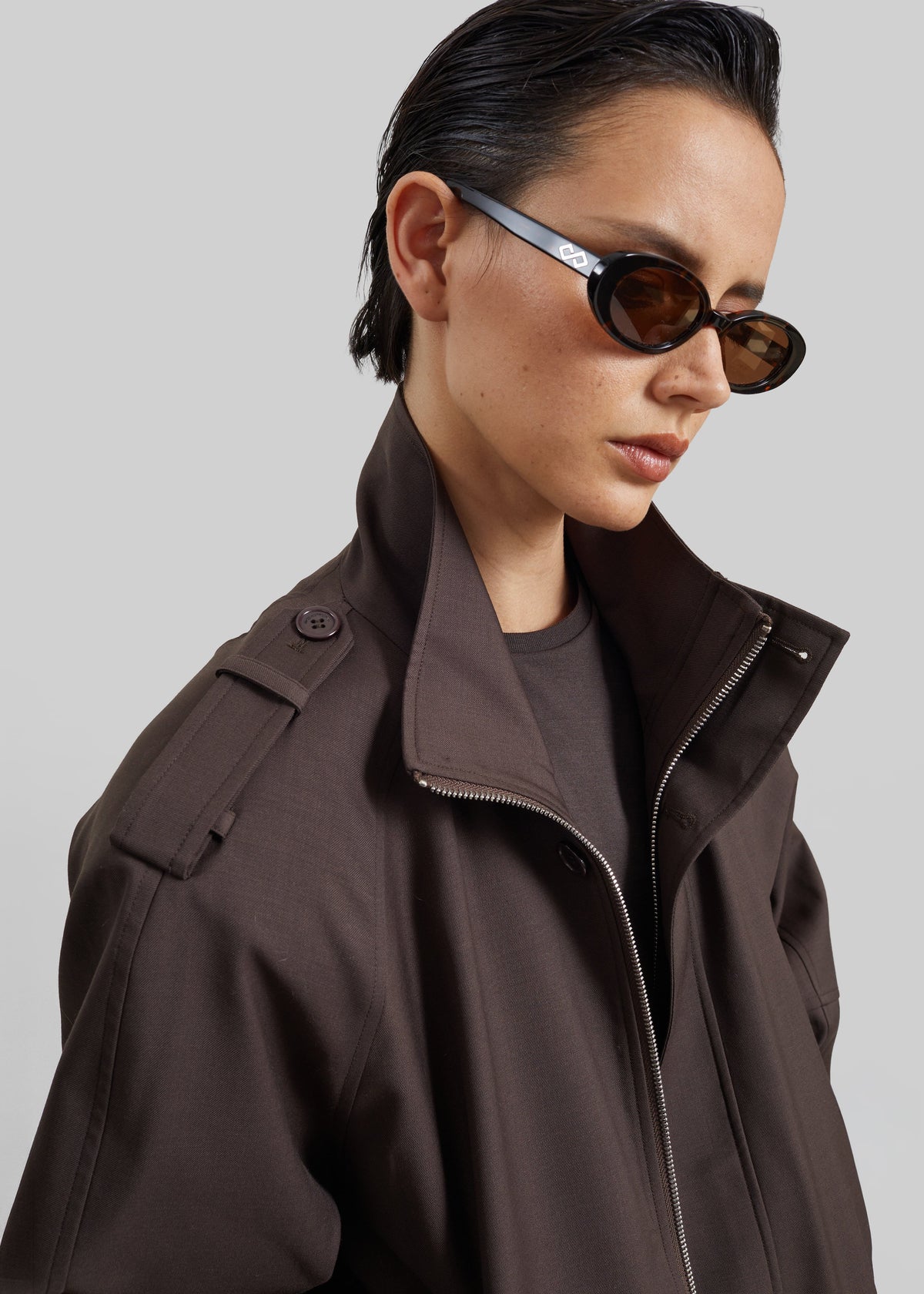 Kelly Padded Blouson - Brown – view 4 of 8