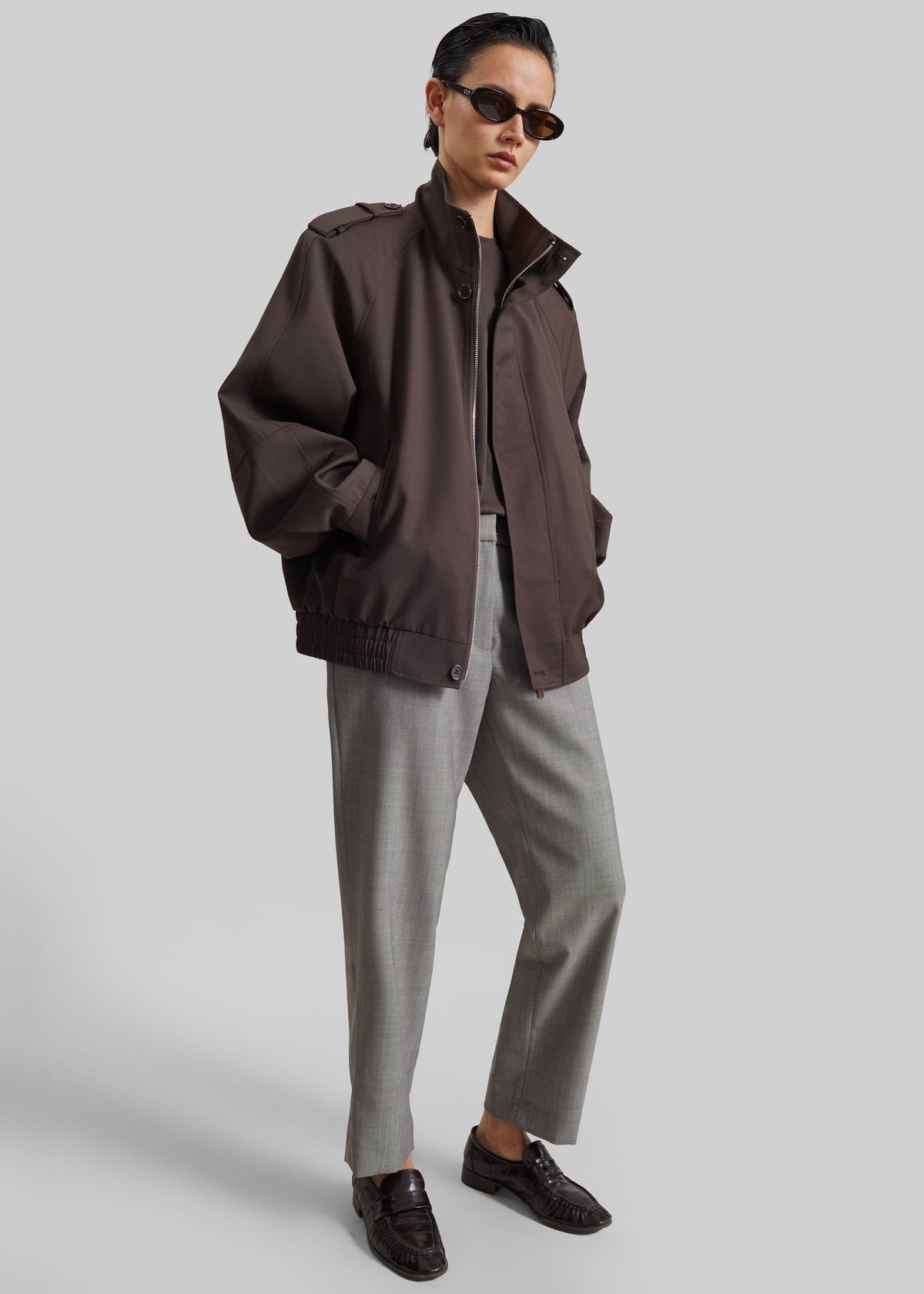 Kelly Padded Blouson - Brown – view 5 of 8