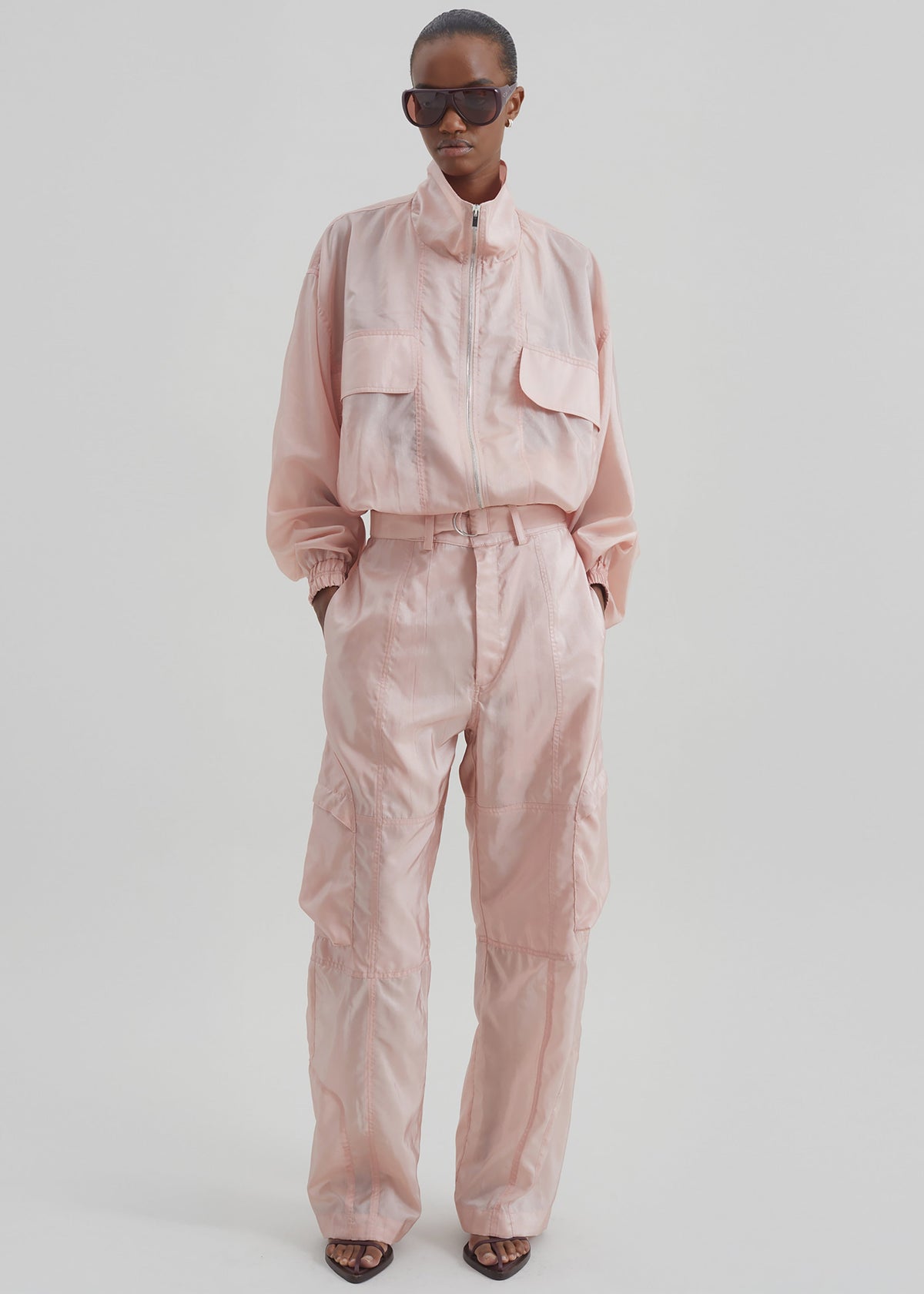 Kelly Sheer Cargo Pants - Pink – view 3 of 8