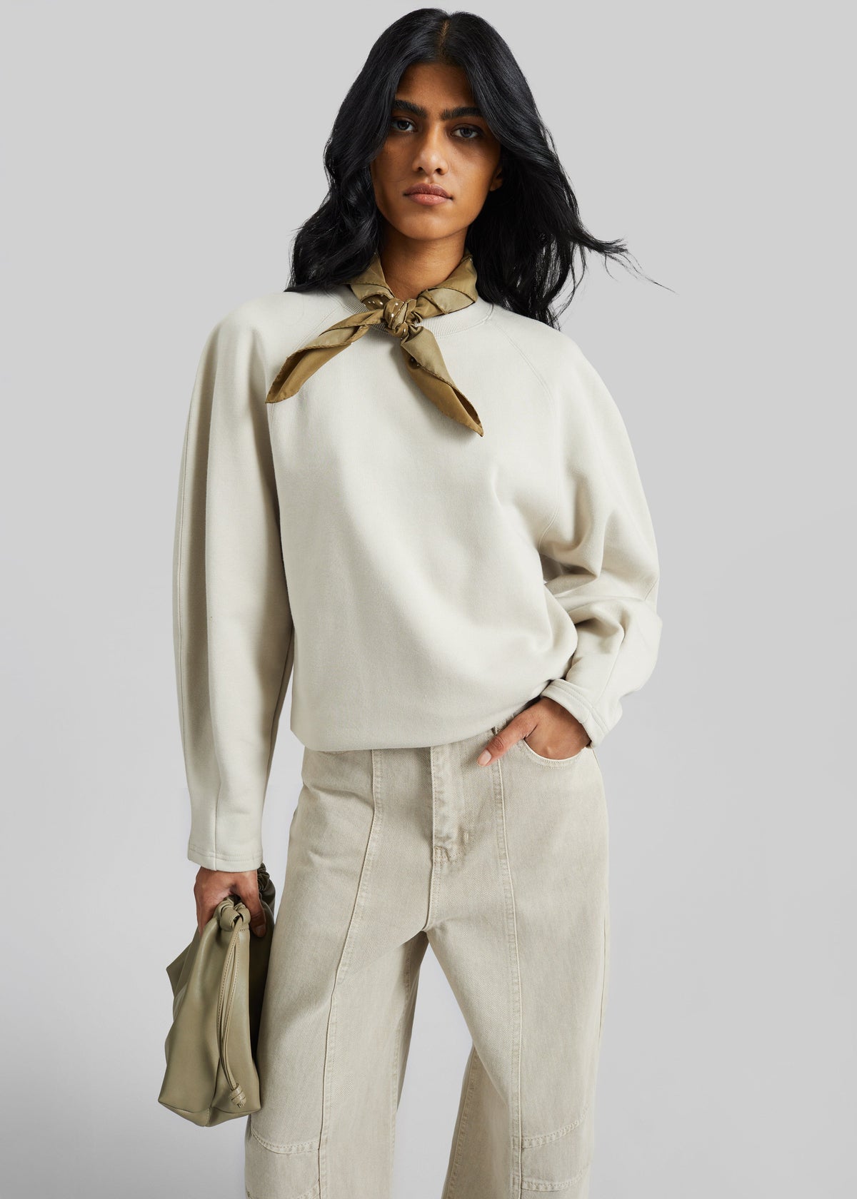 Kenitra Balloon Sleeve Sweatshirt - Beige – view 2 of 7