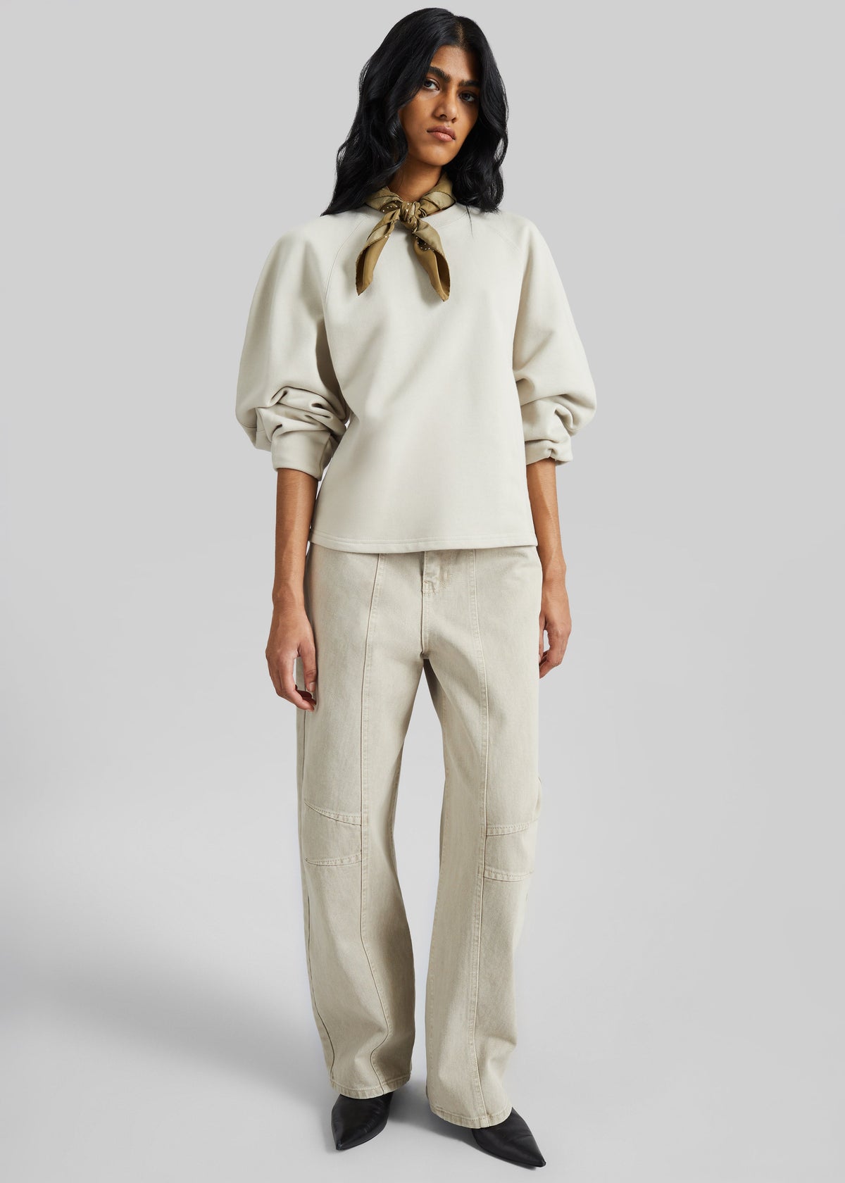 Kenitra Balloon Sleeve Sweatshirt - Beige – view 4 of 7
