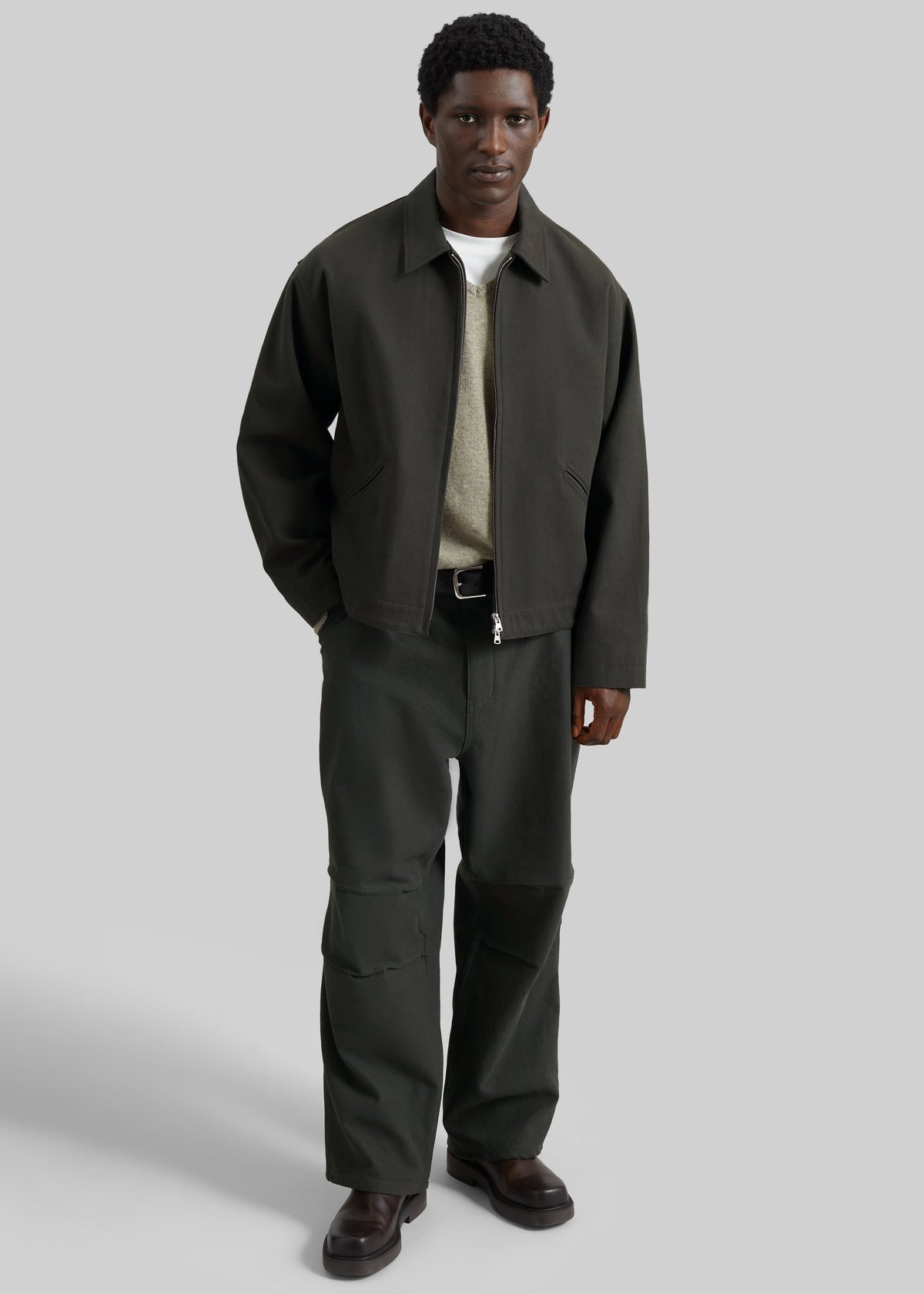 Kenton Cotton Pants - Charcoal – view 1 of 8