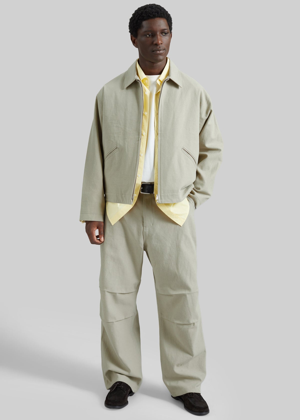 Kenton Cotton Zip Jacket - Beige – view 1 of 13