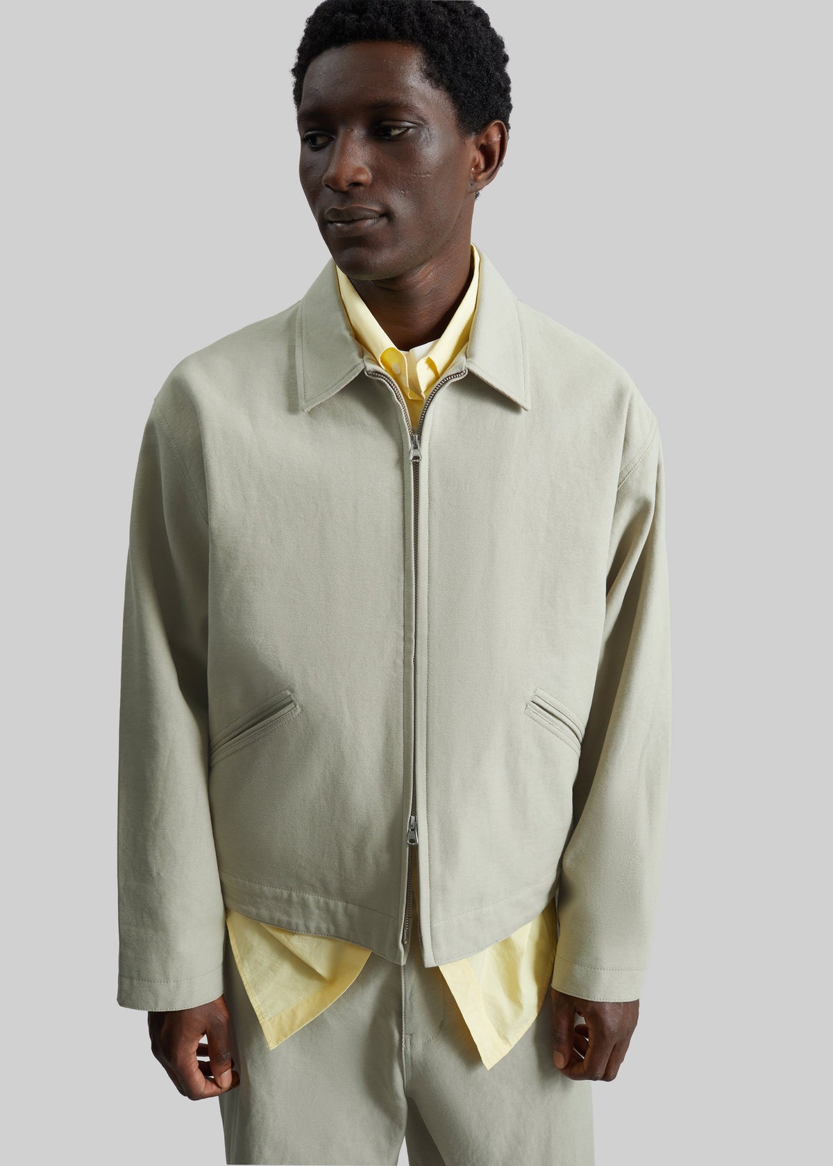 Kenton Cotton Zip Jacket - Beige – view 4 of 13