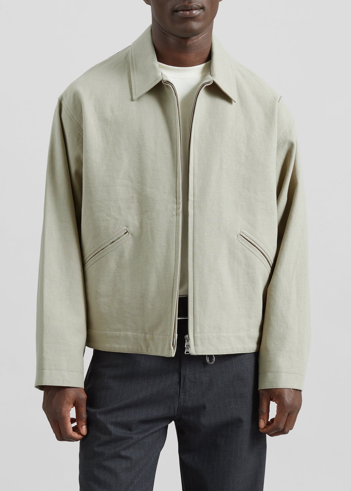 Kenton Cotton Zip Jacket - Beige – view 6 of 13