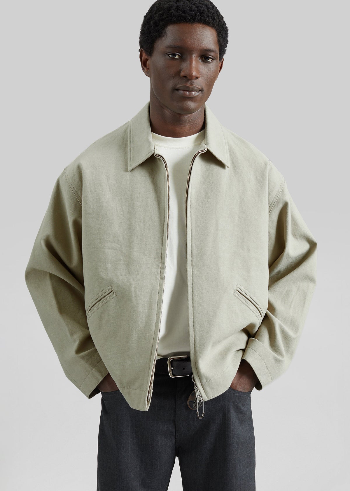 Kenton Cotton Zip Jacket - Beige – view 7 of 13