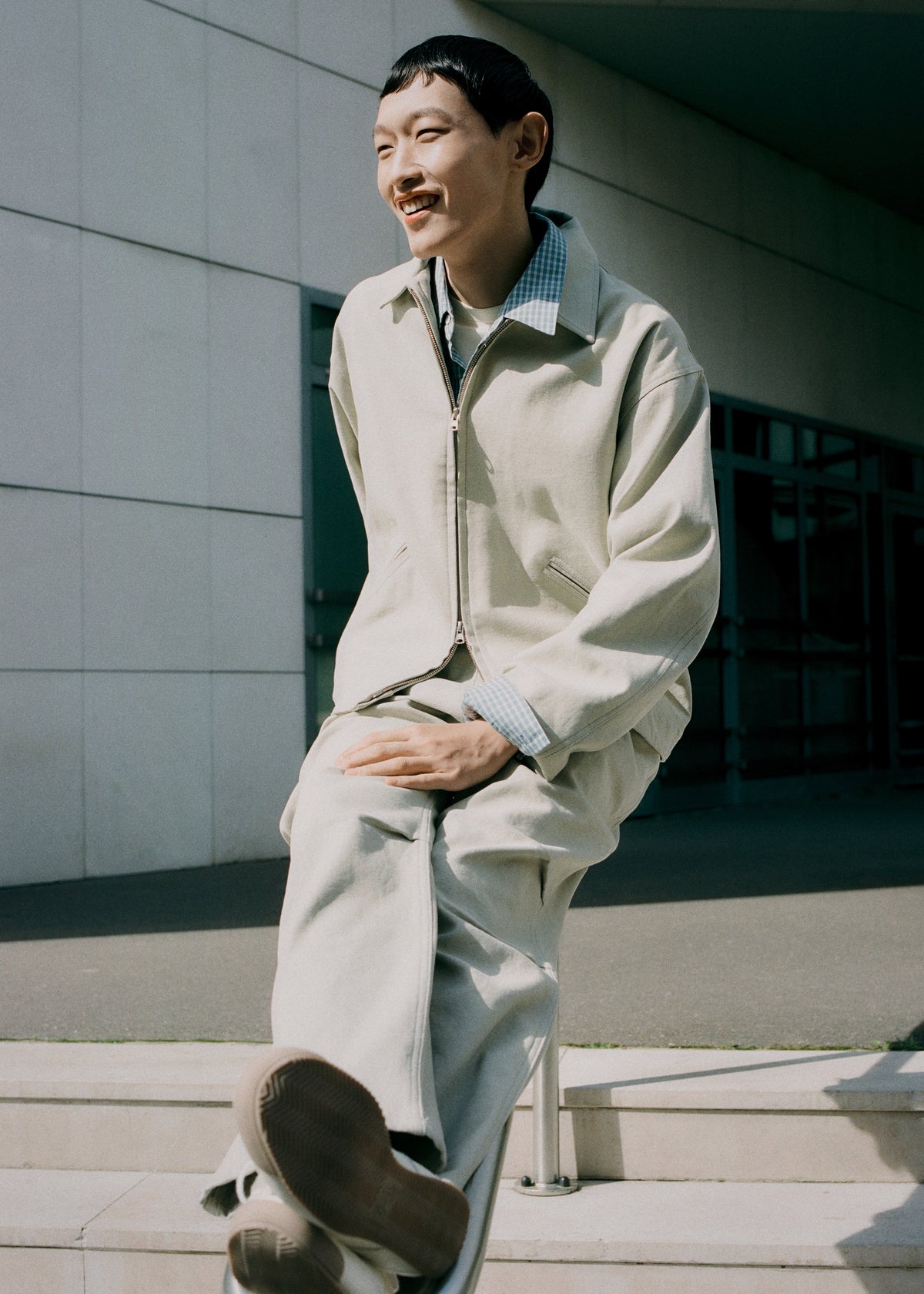 Kenton Cotton Zip Jacket - Beige – view 9 of 13