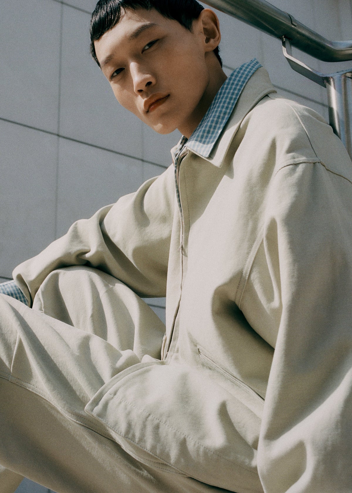 Kenton Cotton Zip Jacket - Beige – view 8 of 13