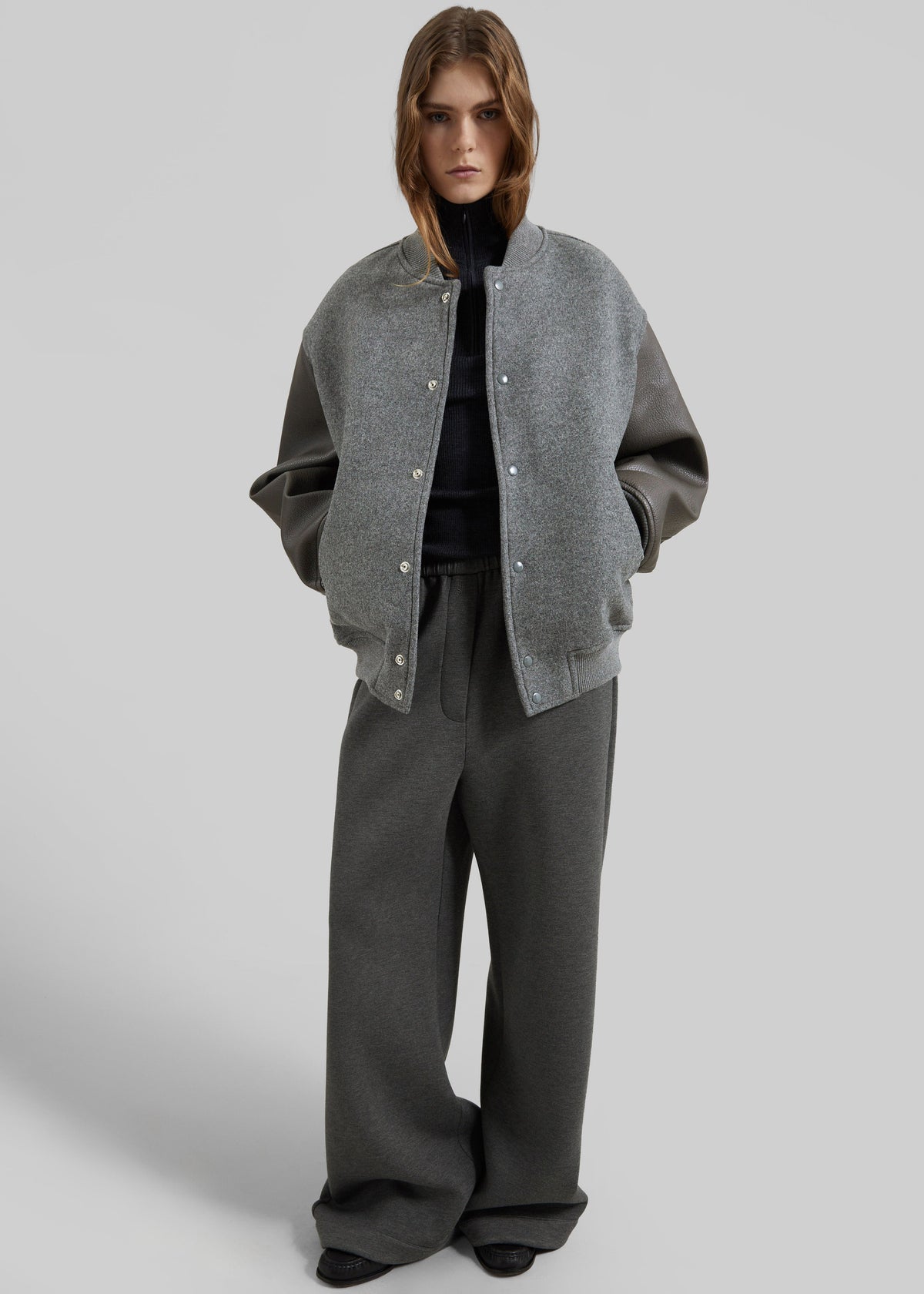 Kerava Oversized Bomber Jacket - Grey – view 2 of 22