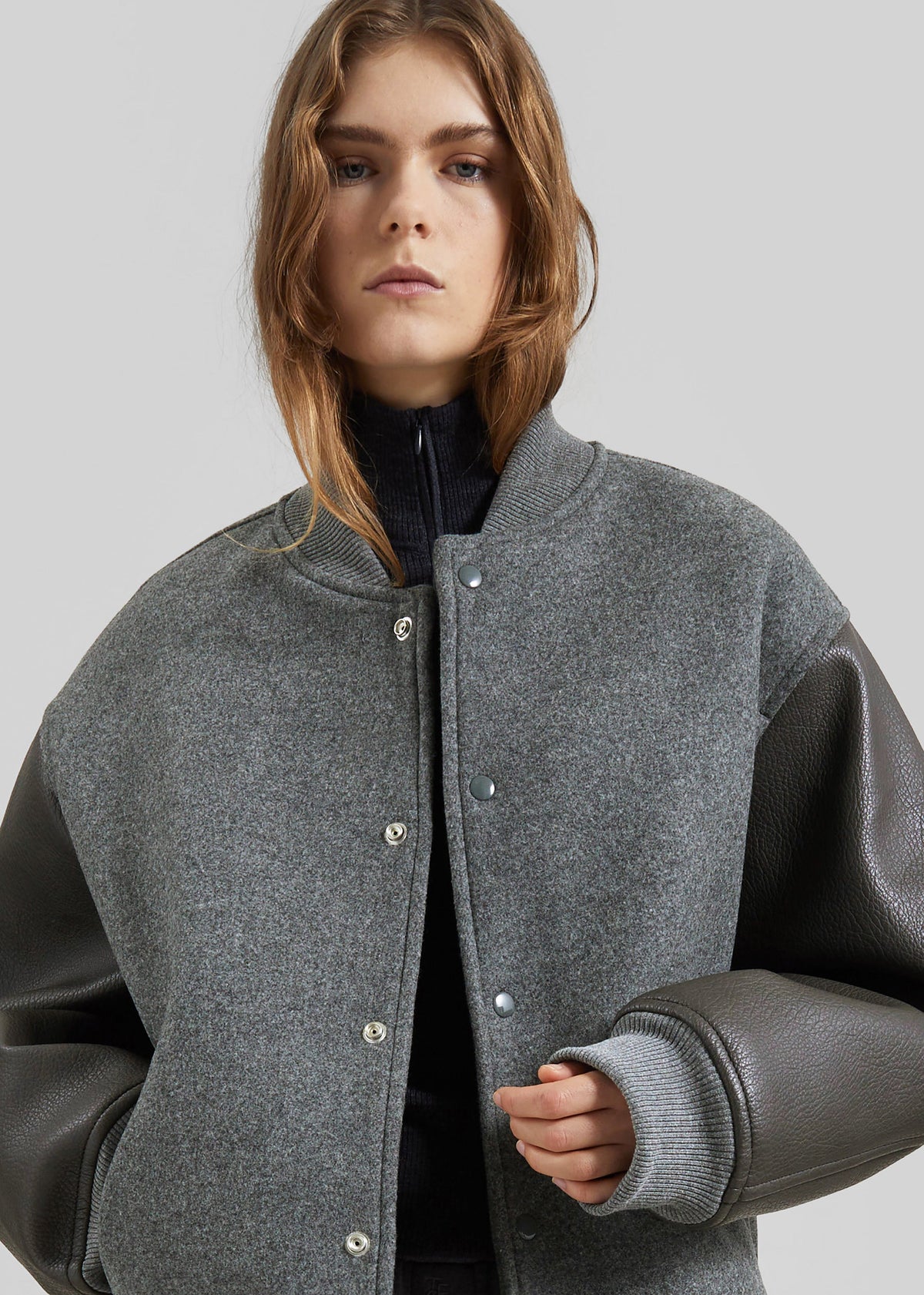 Kerava Oversized Bomber Jacket - Grey – view 8 of 22