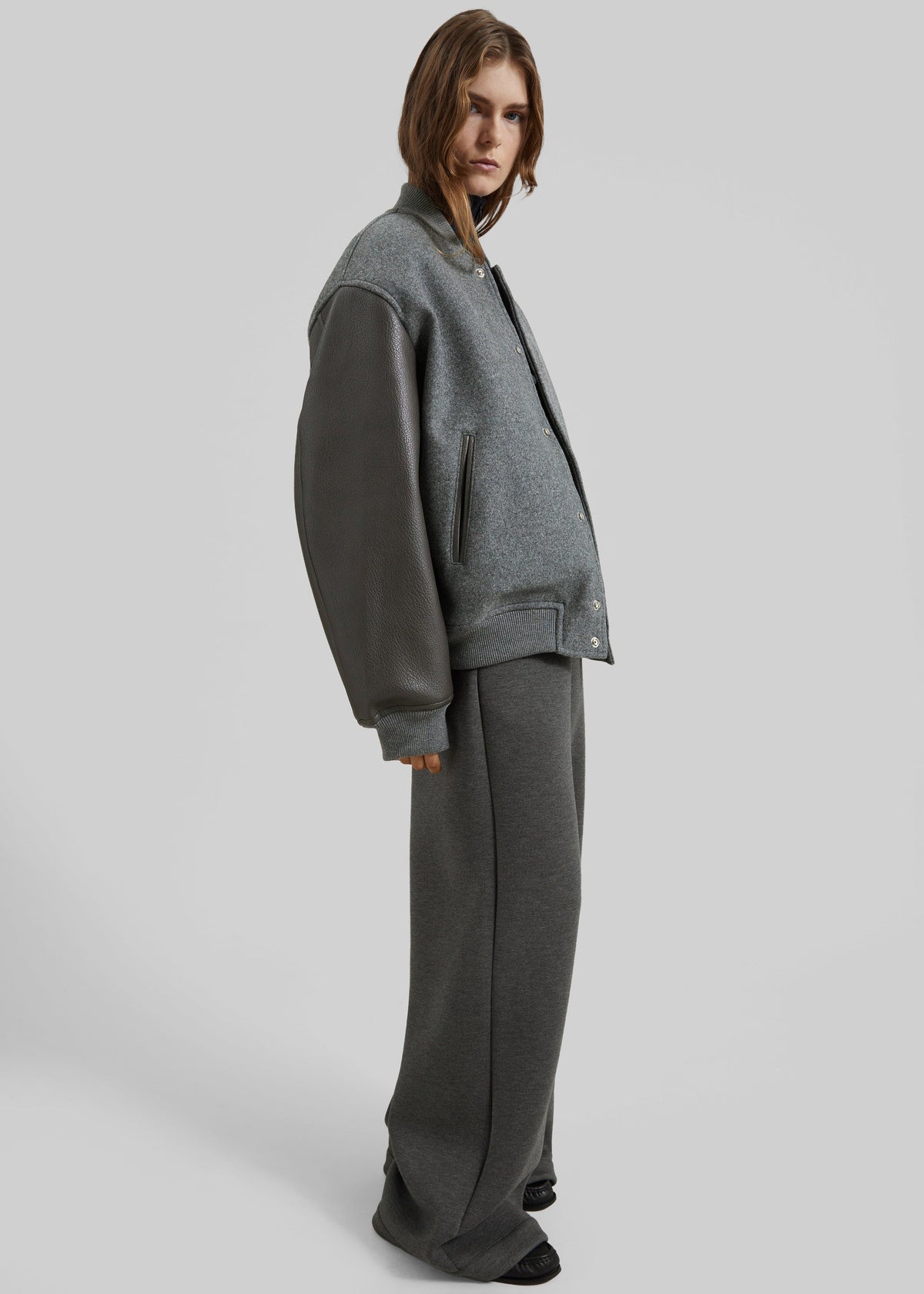 Kerava Oversized Bomber Jacket - Grey – view 11 of 22