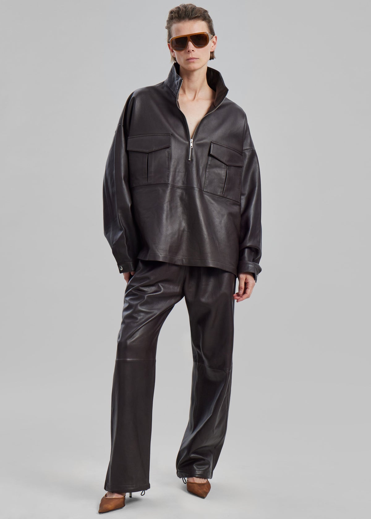 Kevin Leather Trousers - Brown – view 8 of 18