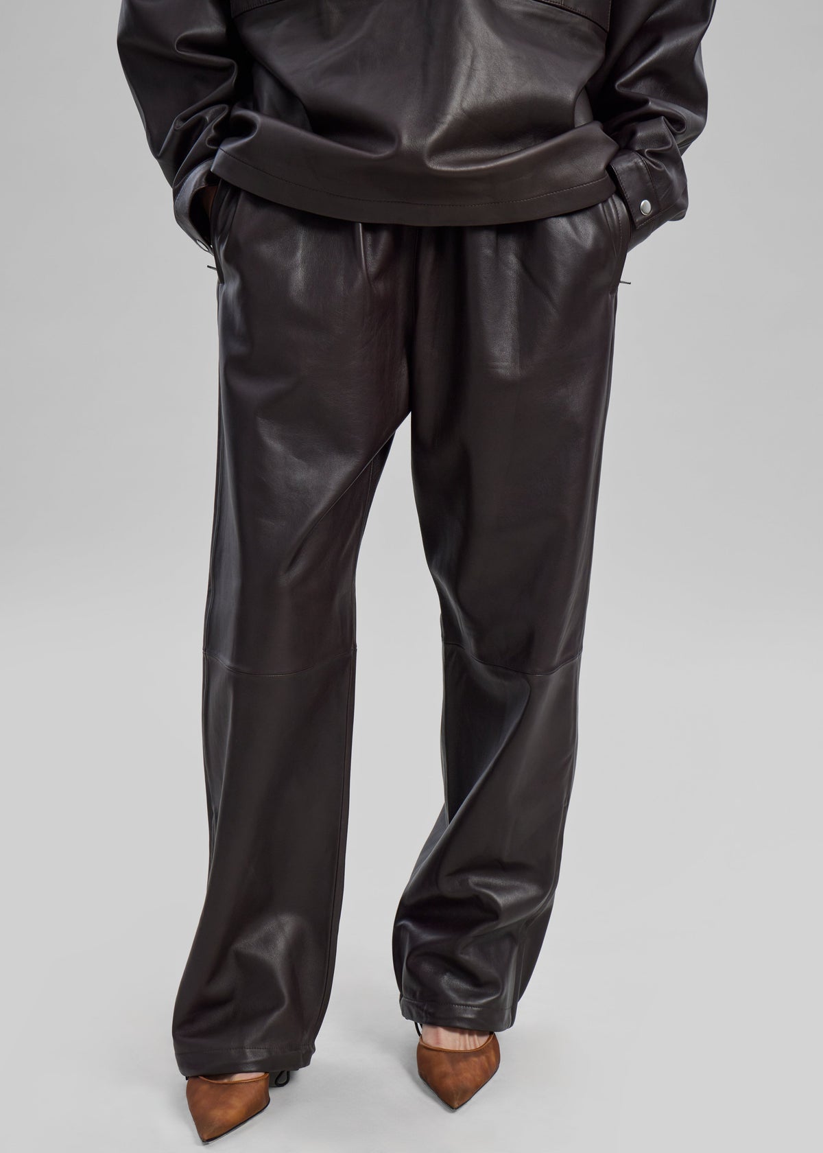 Kevin Leather Trousers - Brown – view 2 of 18