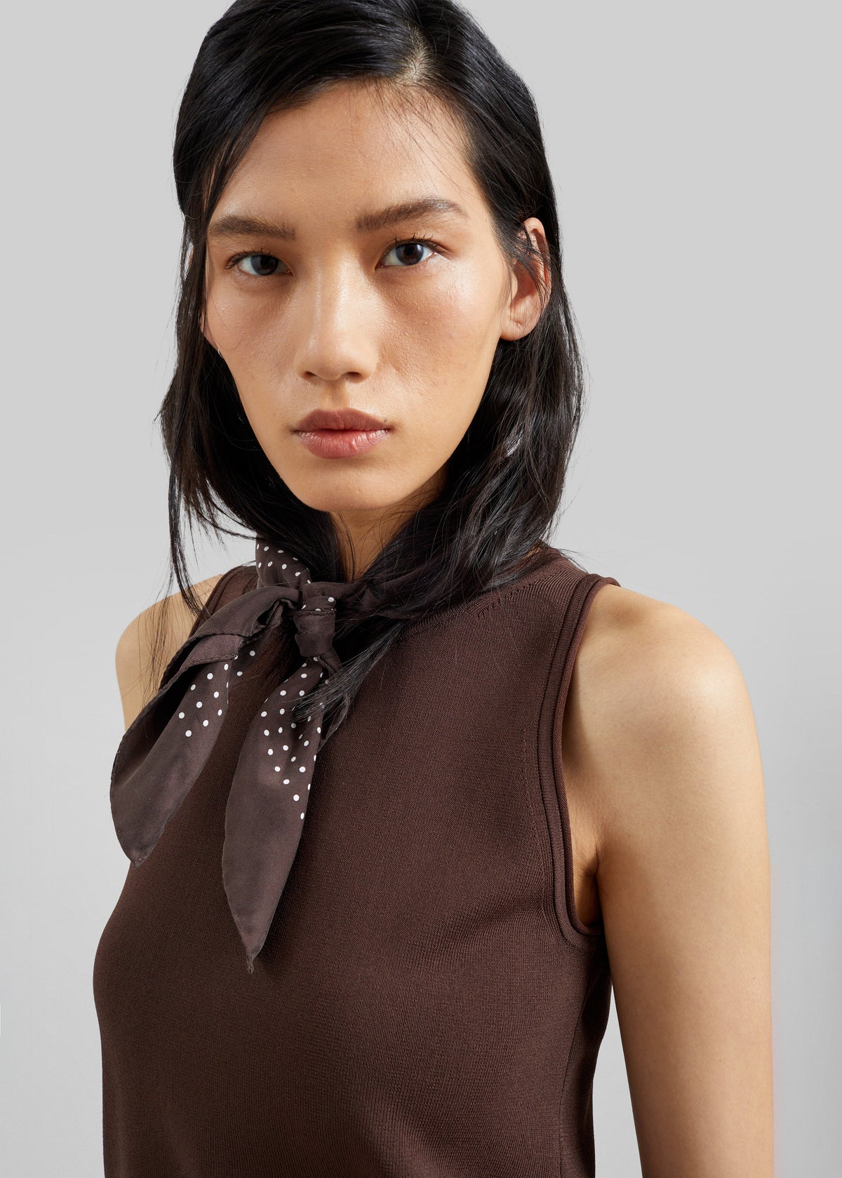 Kinna Knit Sleeveless Top - Brown – view 2 of 8