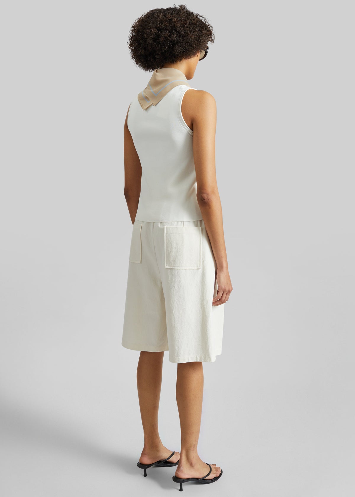 Kinna Knit Sleeveless Top - Ivory – view 7 of 8