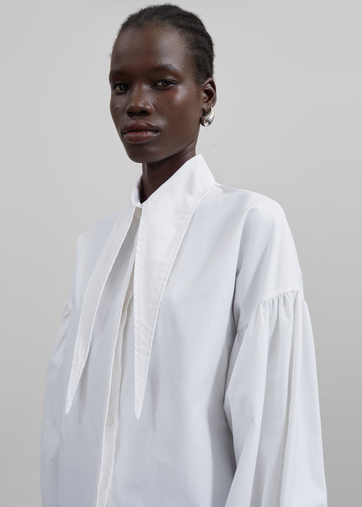 Klara Long Collar Shirt - White – view 1 of 12