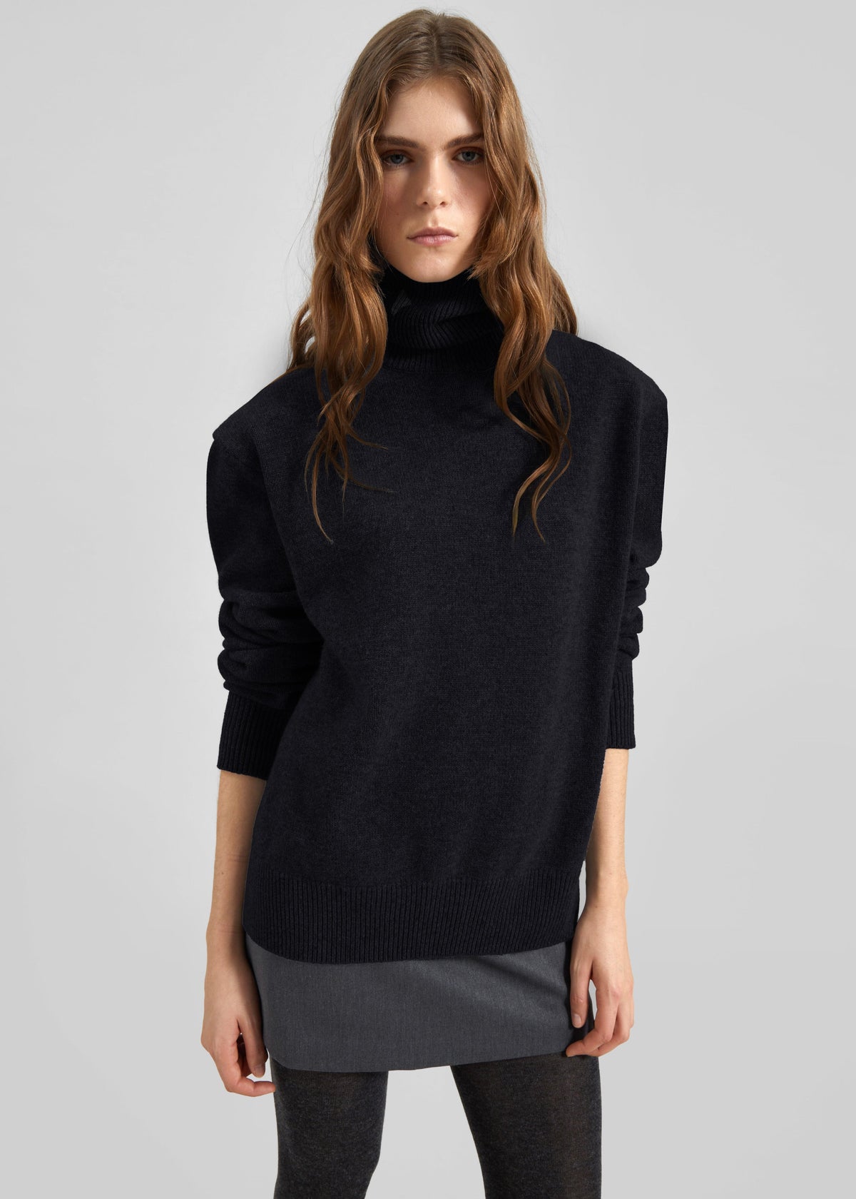 Koler Padded Knit Turtleneck - Black – view 1 of 1