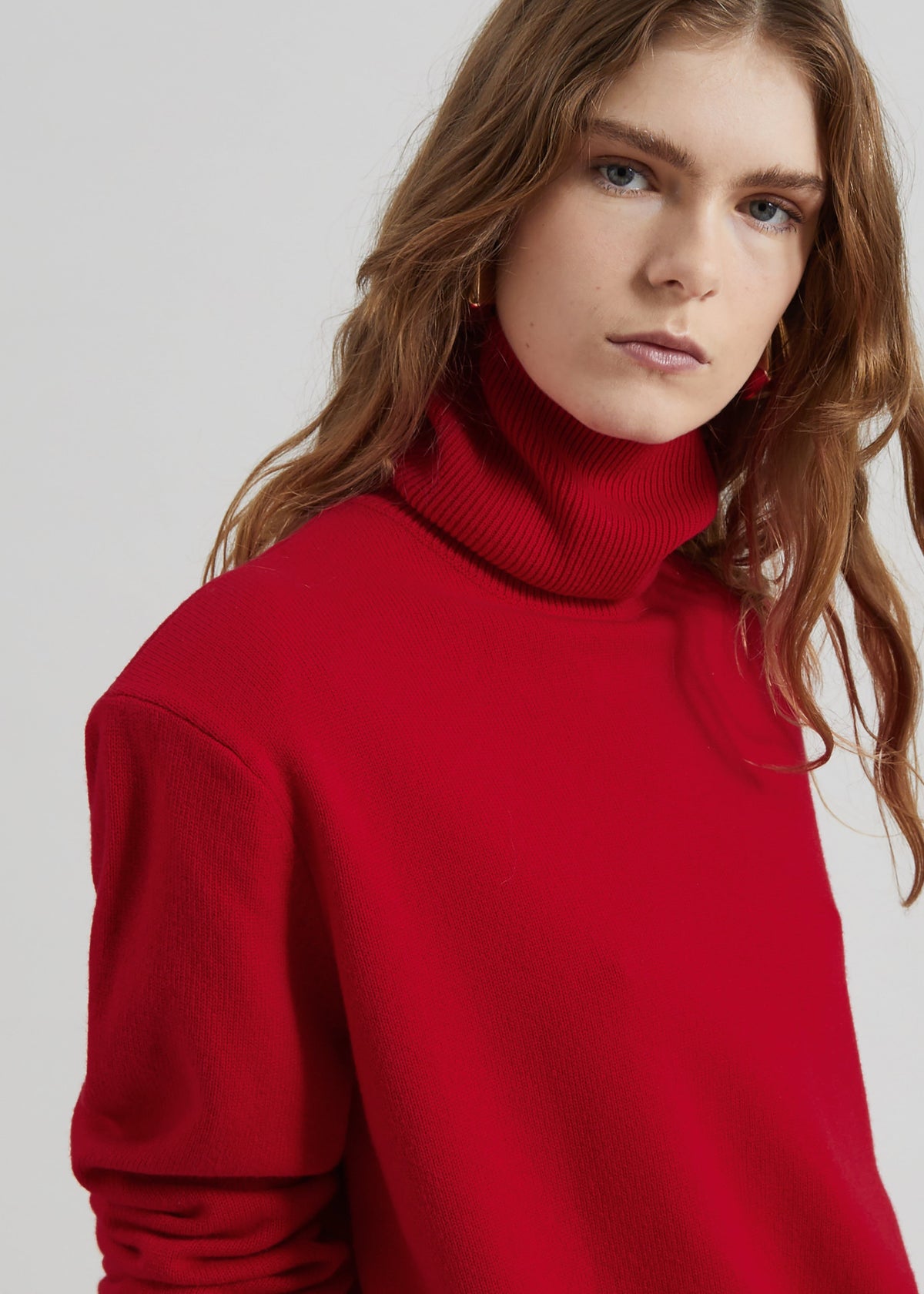 Koler Padded Knit Turtleneck - Red – view 1 of 7
