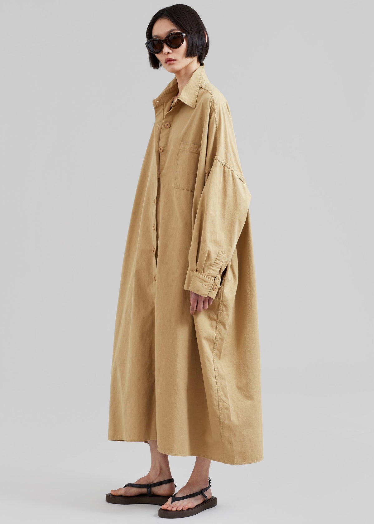 Kason Oversized Shirt Dress - Sahara – view 3 of 7