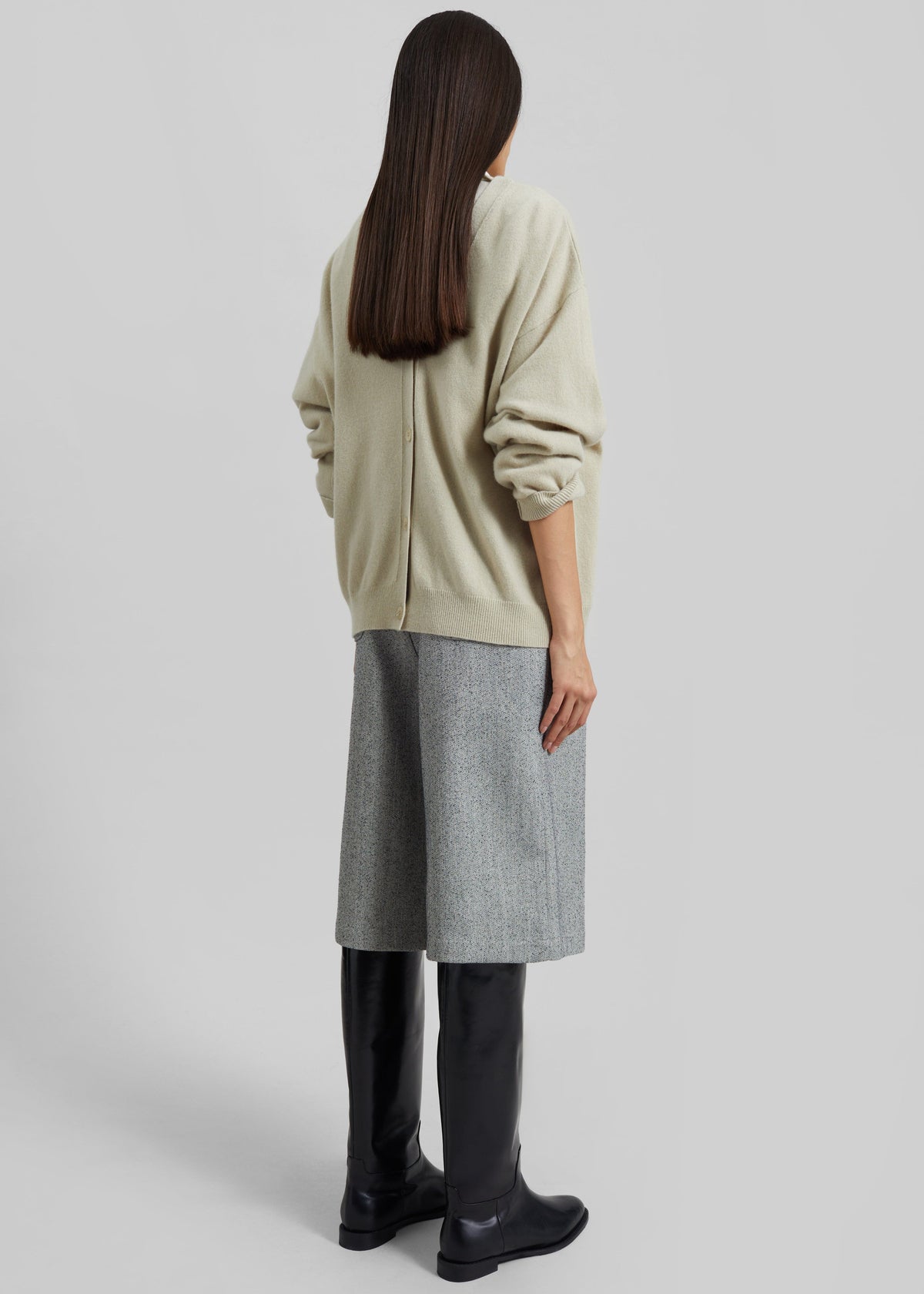 Lachen Double-Sided Wool Cardigan - Light Beige – view 6 of 7