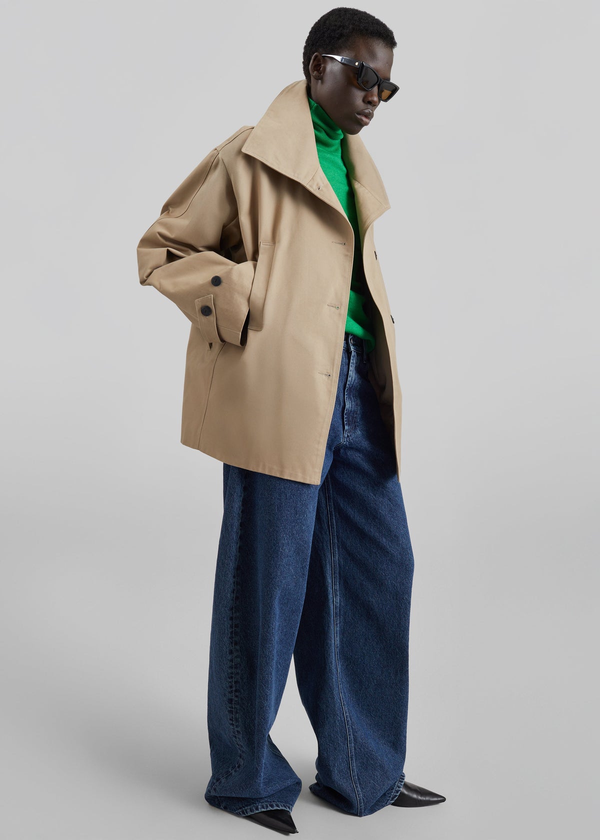 Lahti Belted Short Coat - Beige – view 6 of 9