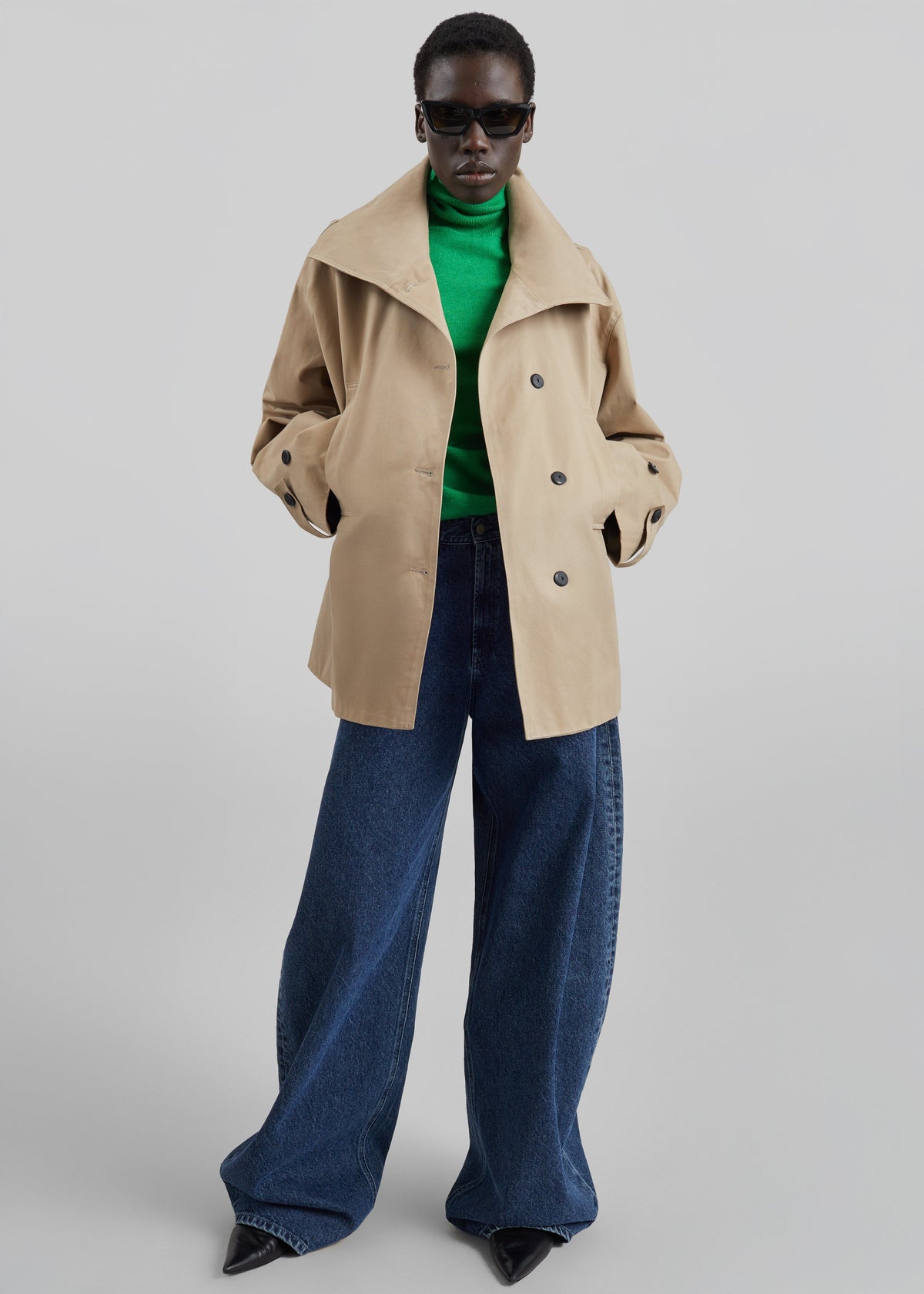 Lahti Belted Short Coat - Beige – view 4 of 9