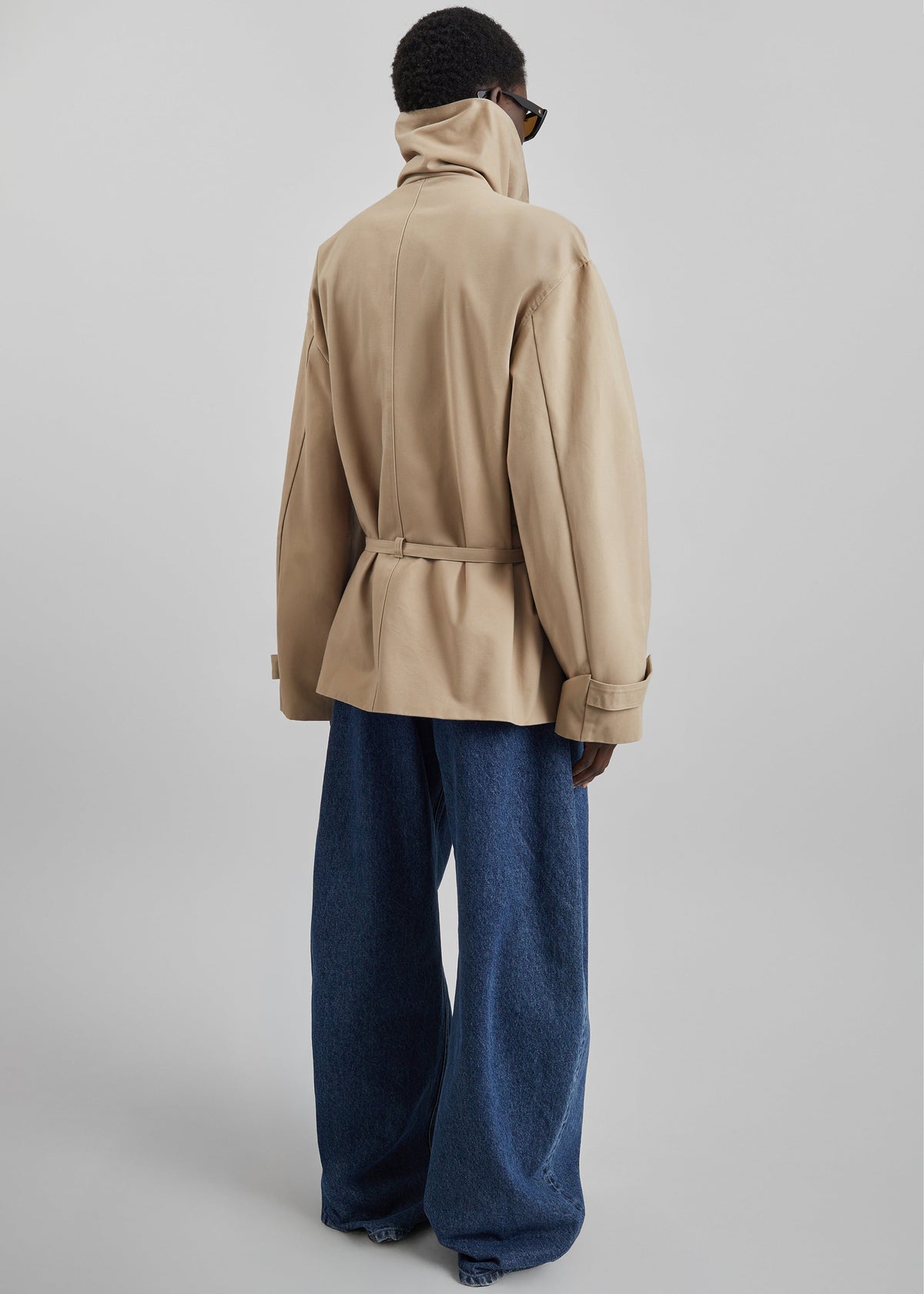 Lahti Belted Short Coat - Beige – view 8 of 9