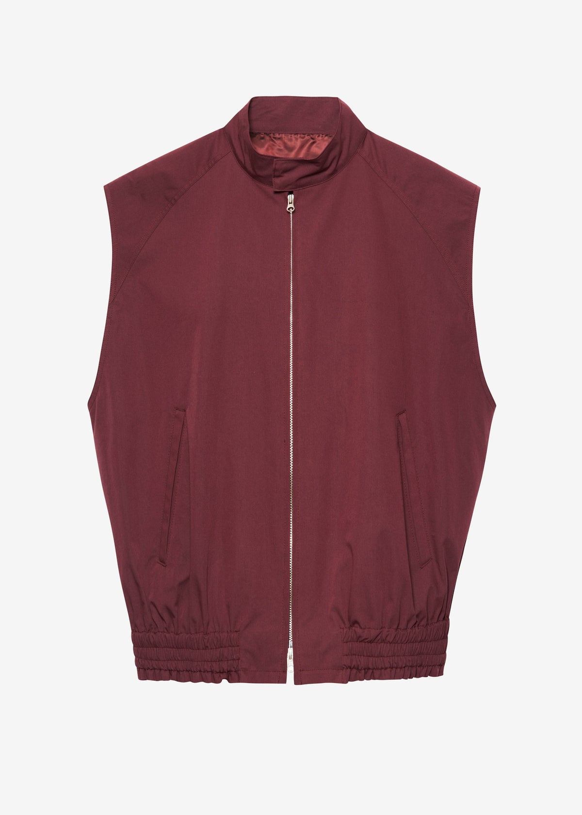 Lance Sleeveless Bomber Jacket - Burgundy – view 10 of 10