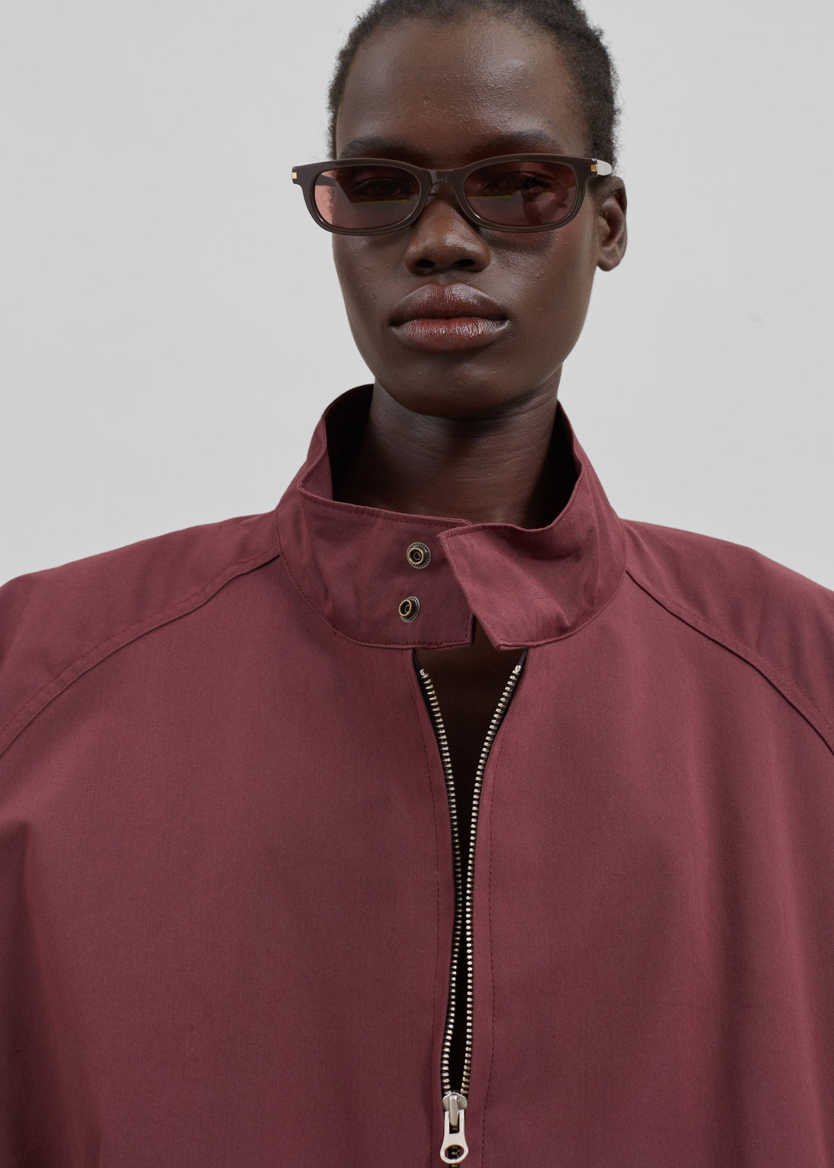 Lance Sleeveless Bomber Jacket - Burgundy – view 8 of 10