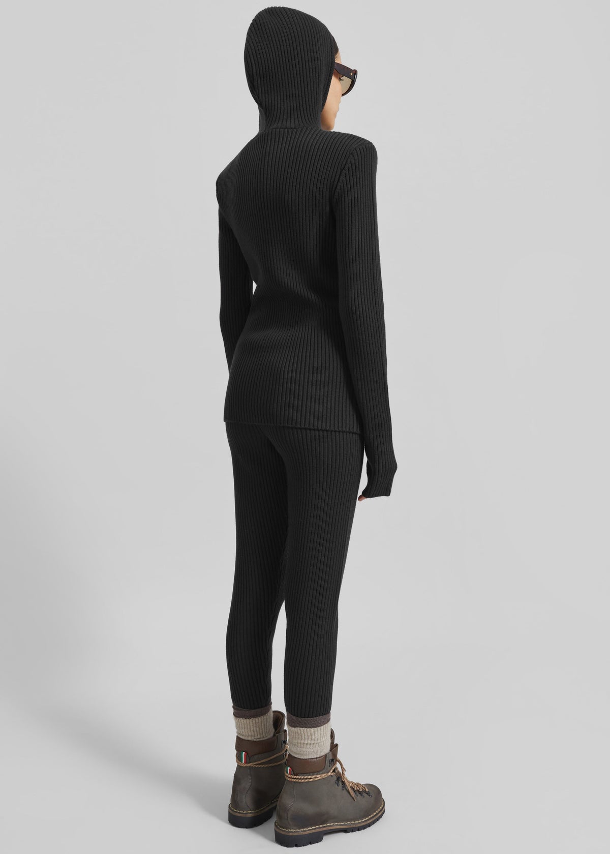 Larice Hooded Knit Top - Black – view 8 of 9