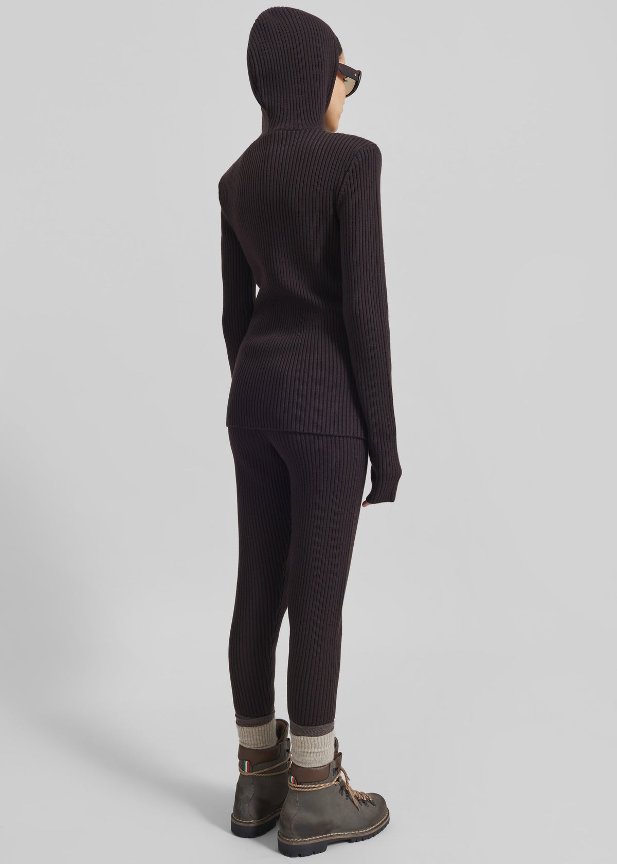 Larice Hooded Knit Top - Brown – view 8 of 9