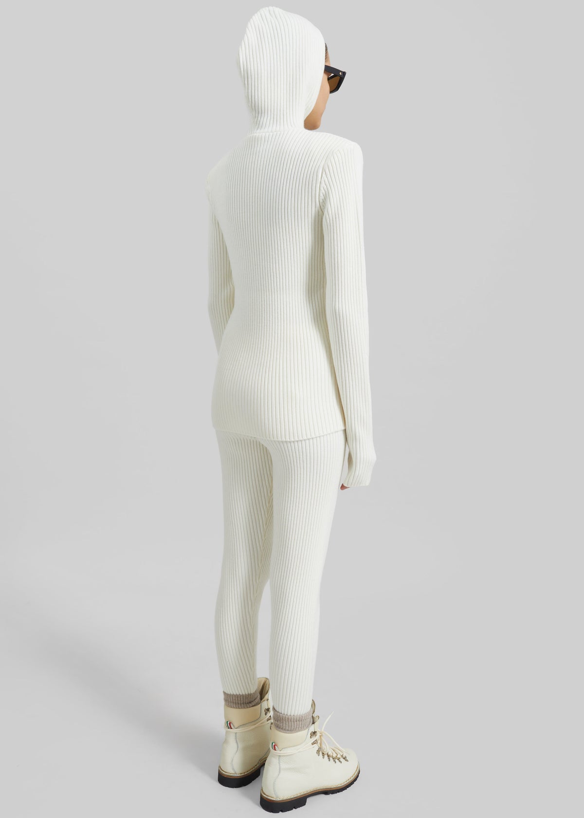 Larice Hooded Knit Top - White – view 9 of 10