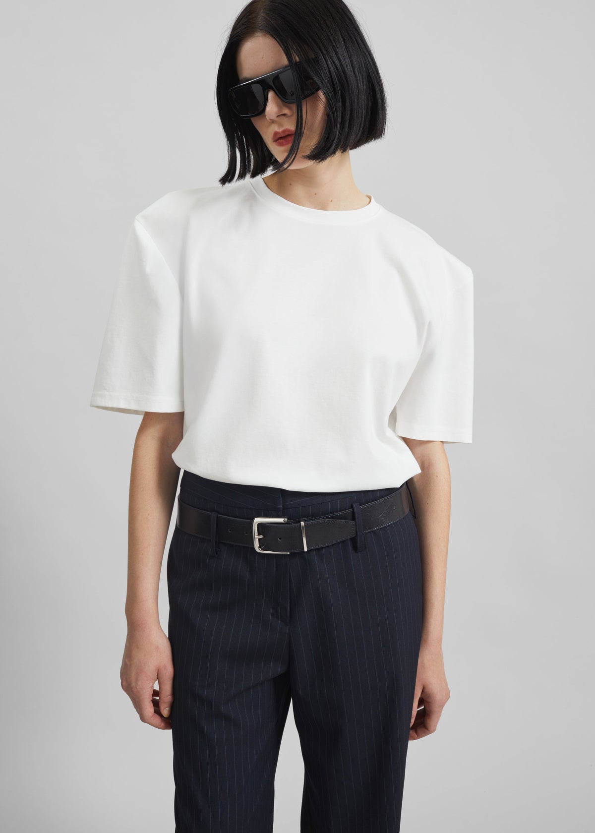 Laval Sculpted Sleeve T-Shirt - White – view 2 of 5