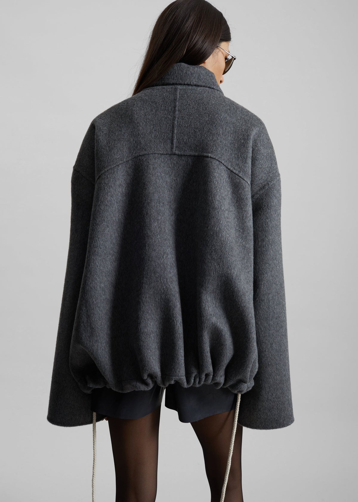 Lemvig Wool Drawstring Jacket - Grey – view 8 of 9