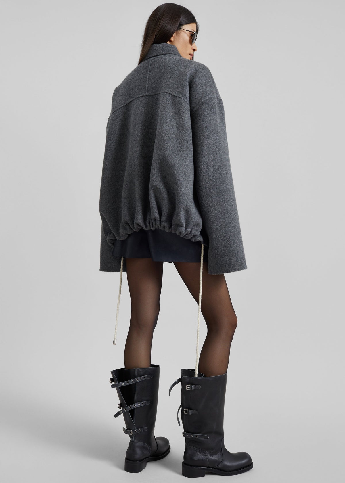 Lemvig Wool Drawstring Jacket - Grey – view 2 of 9